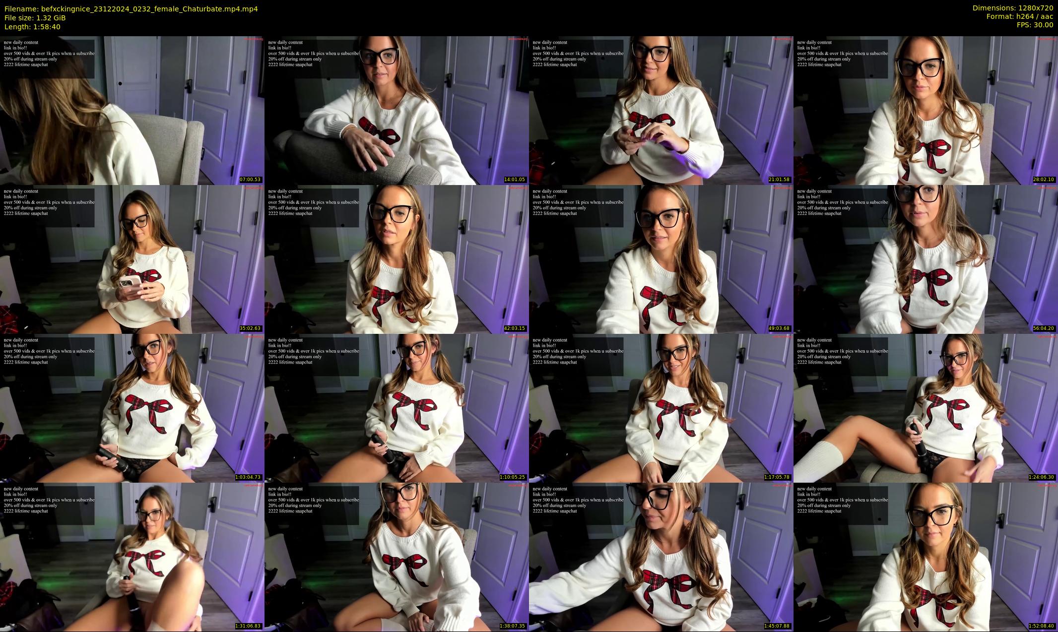 befxckingnice — 119 minute Chaturbate female cam show recording, 720p, Dec 23, 2024