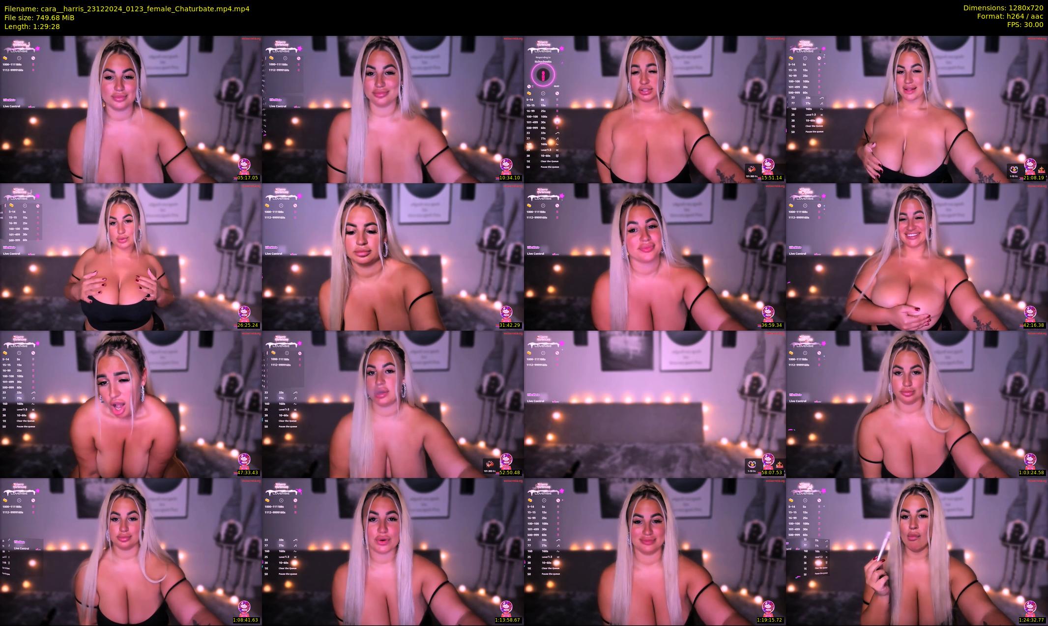 cara__harris — 90 minute Chaturbate female cam show recording, 720p, Dec 23, 2024