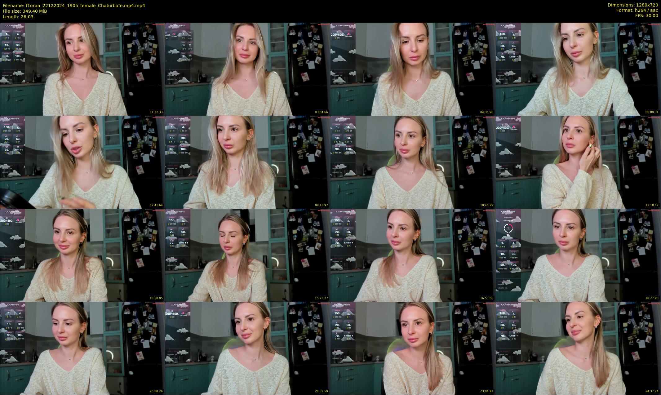 f1oraa — 27 minute Chaturbate female cam show recording, 720p, Dec 22, 2024