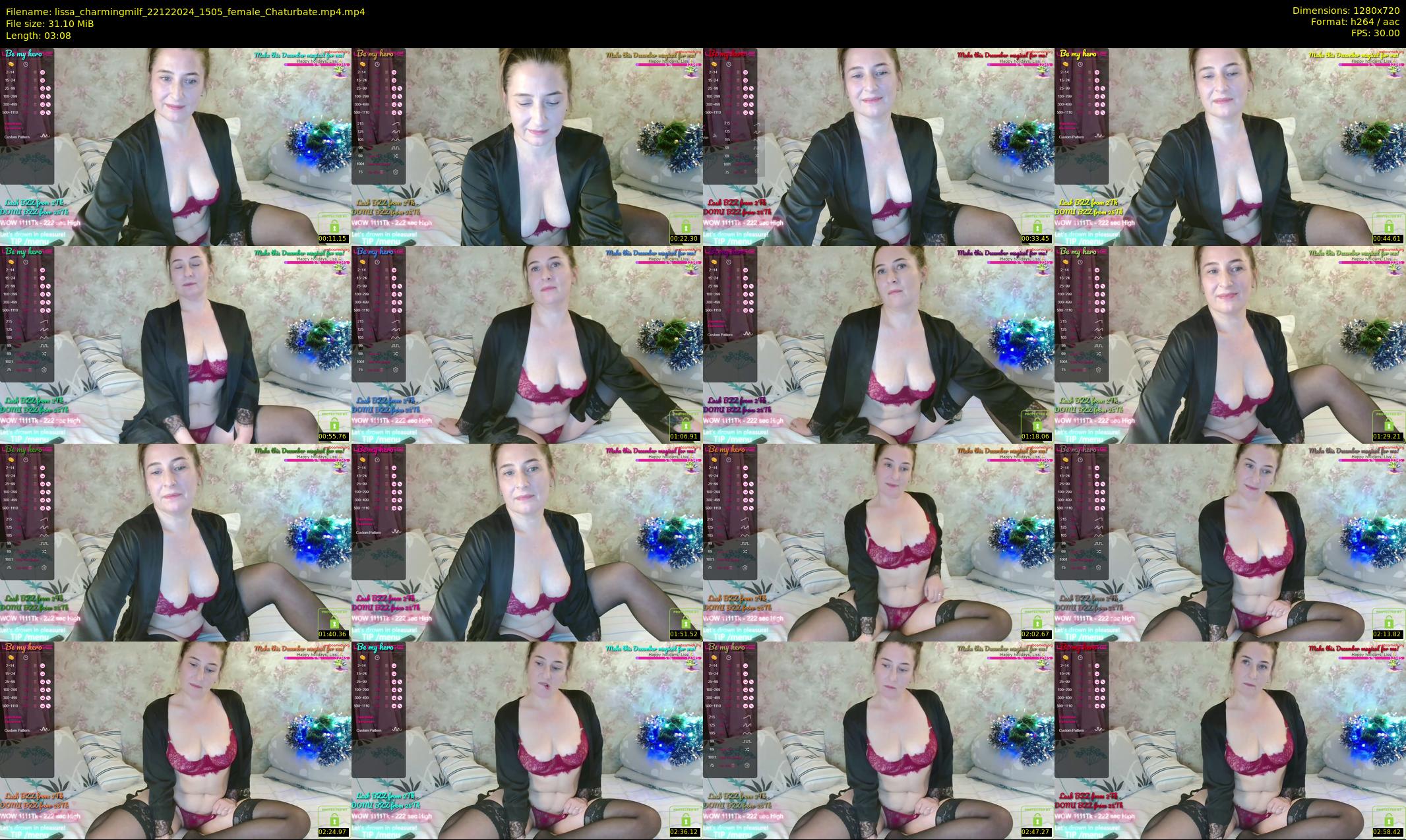 lissa_charmingmilf — 4 minute Chaturbate female cam show recording, 720p, Dec 22, 2024