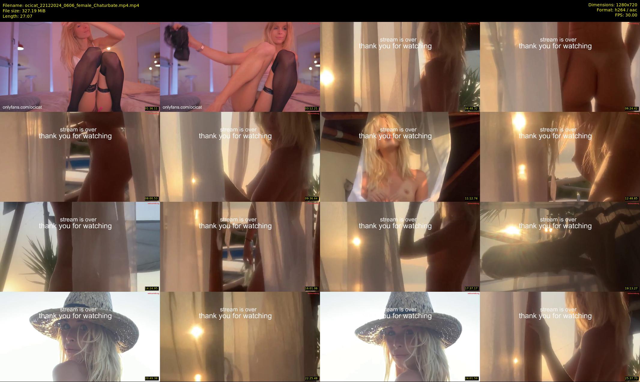 ocicat — 28 minute Chaturbate female cam show recording, 720p, Dec 22, 2024