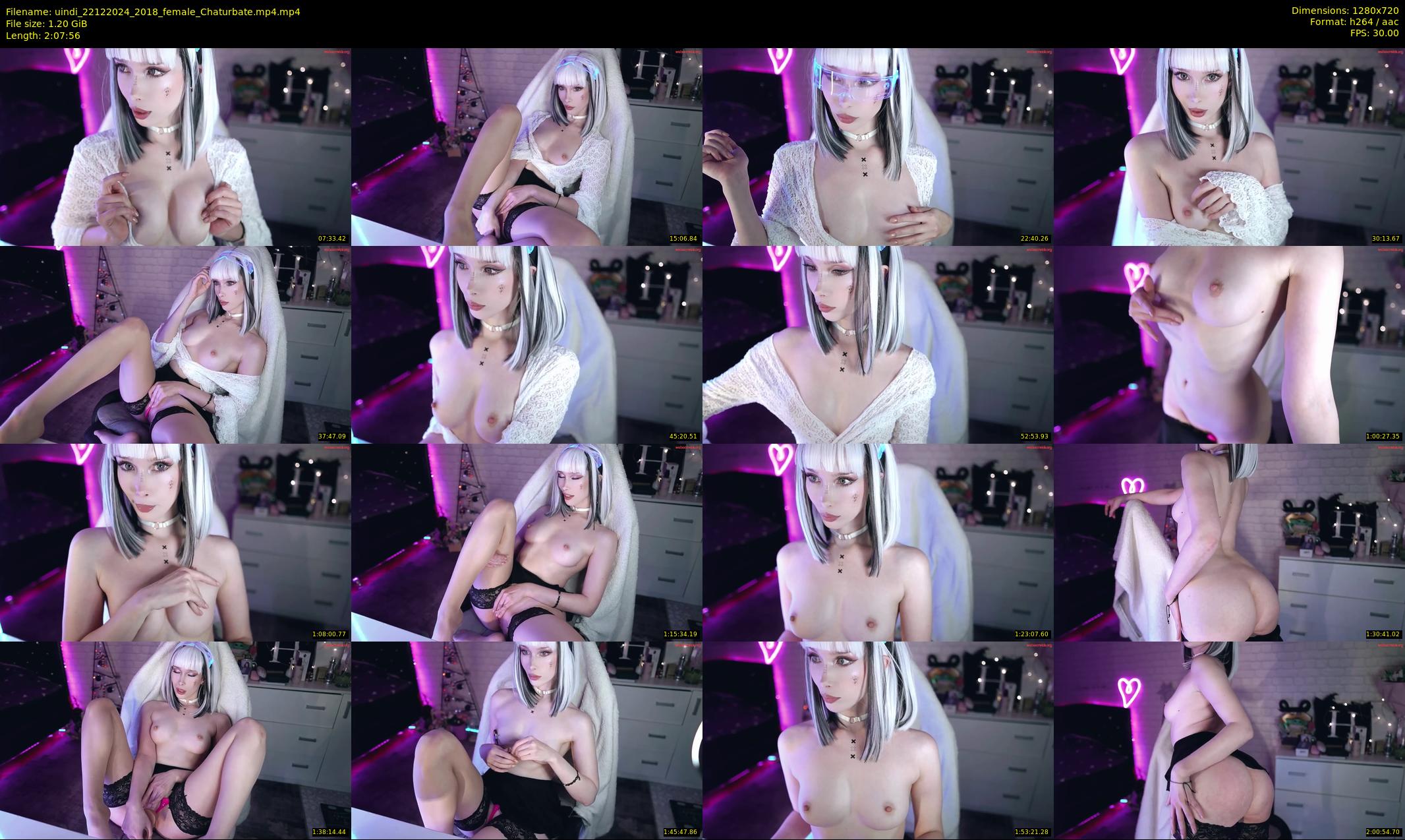uindi — 128 minute Chaturbate female cam show recording, 720p, Dec 22, 2024