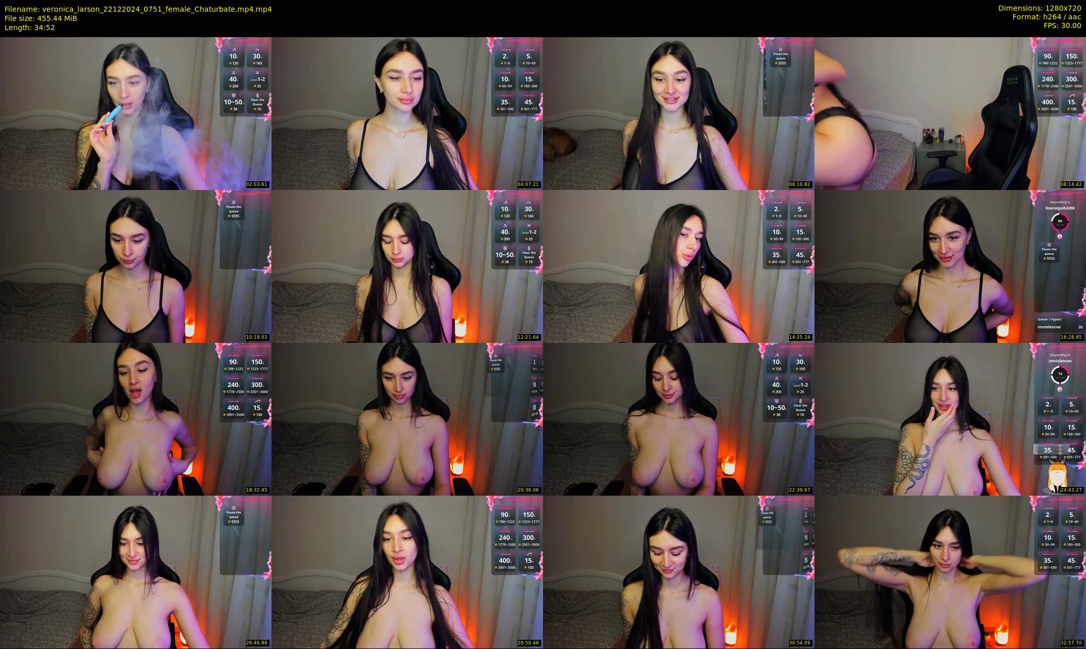 veronica_larson — 35 minute Chaturbate female cam show recording, 720p, Dec 22, 2024