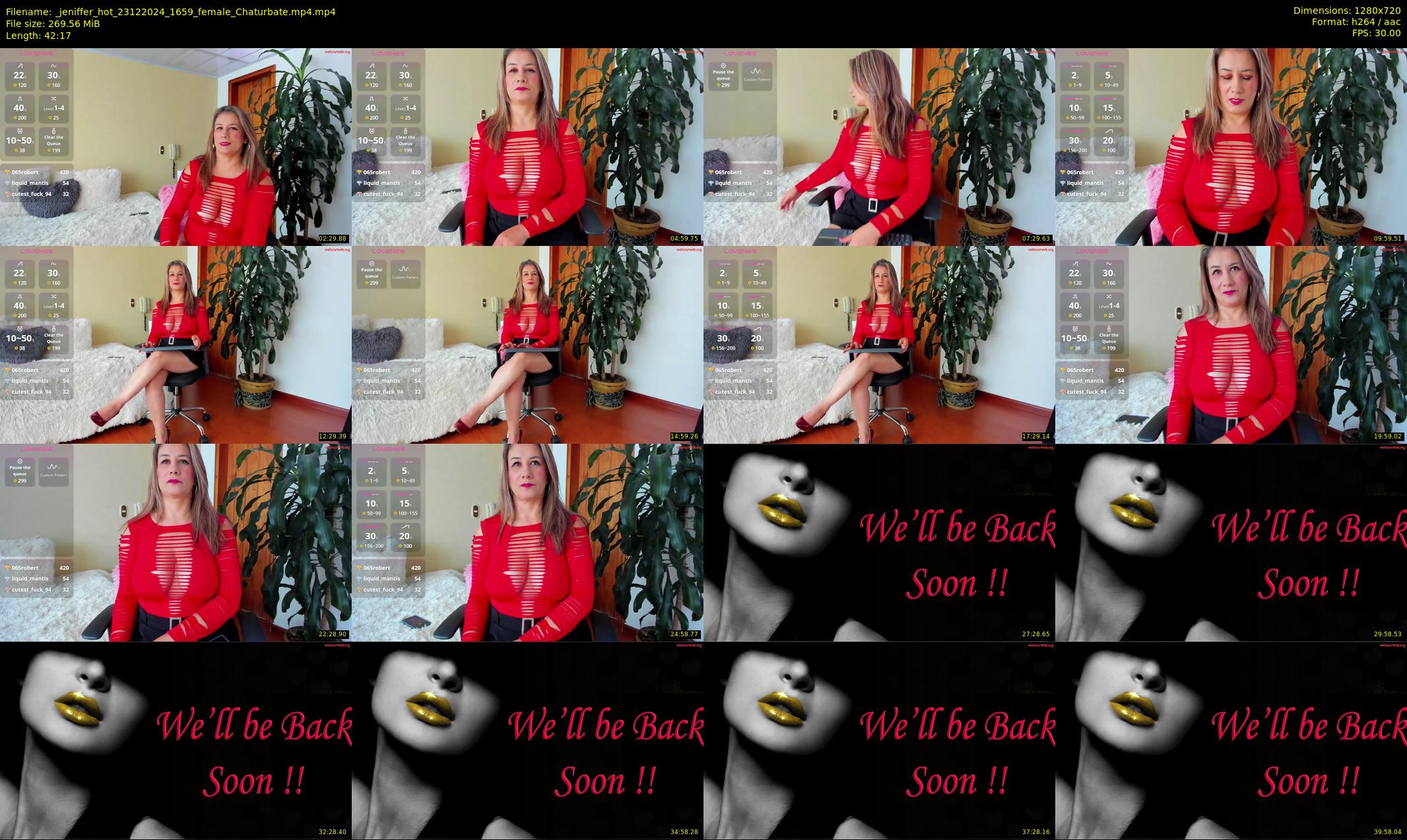 _jeniffer_hot — 43 minute Chaturbate female cam show recording, 720p, Dec 23, 2024