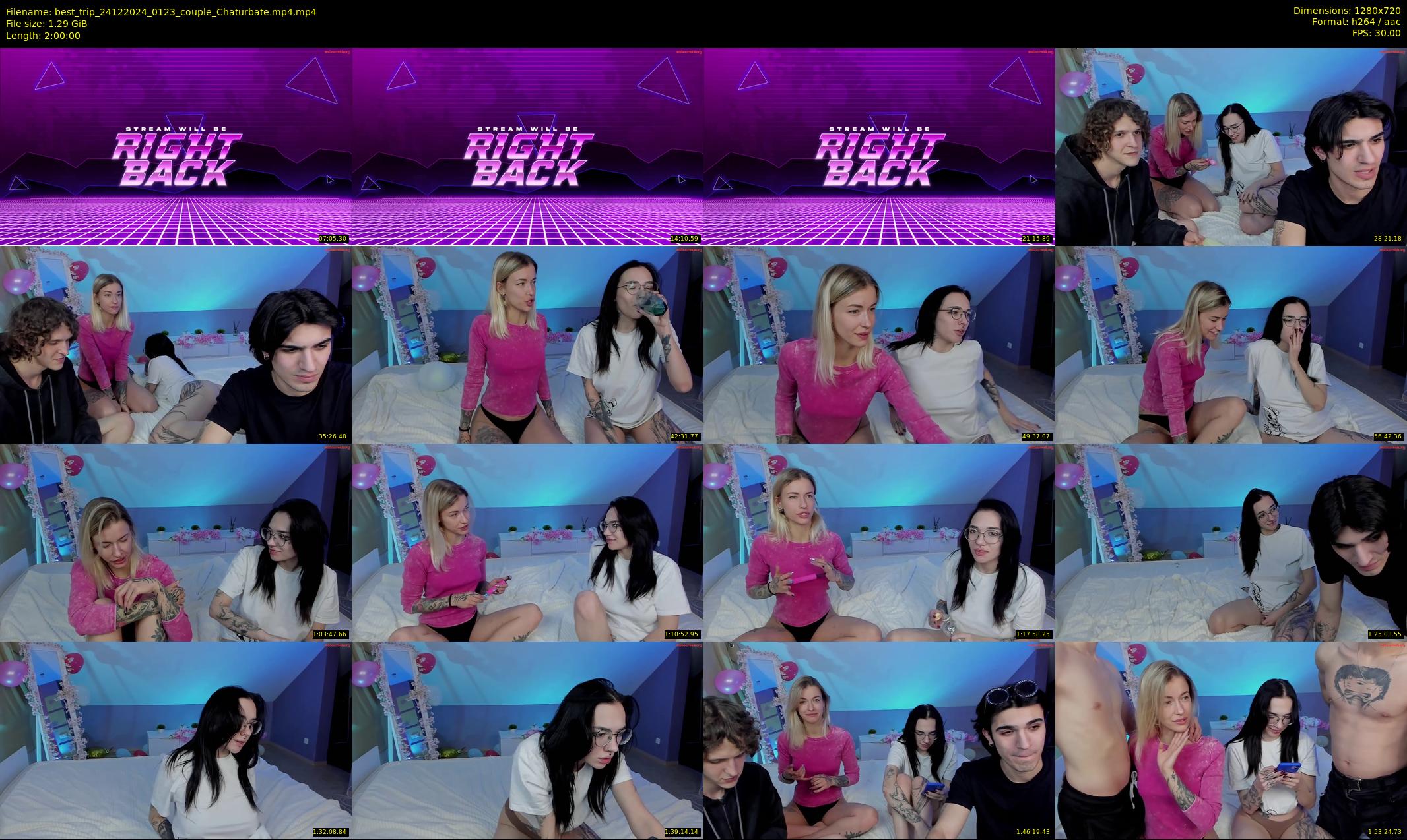 best_trip — 120 minute Chaturbate couple cam show recording, 720p, Dec 24, 2024