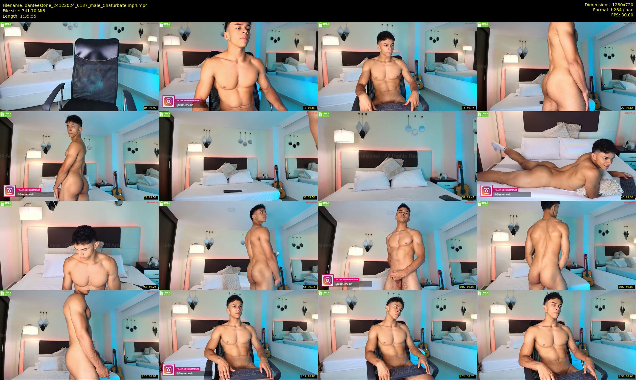 danteestone — 96 minute Chaturbate male cam show recording, 720p, Dec 24, 2024