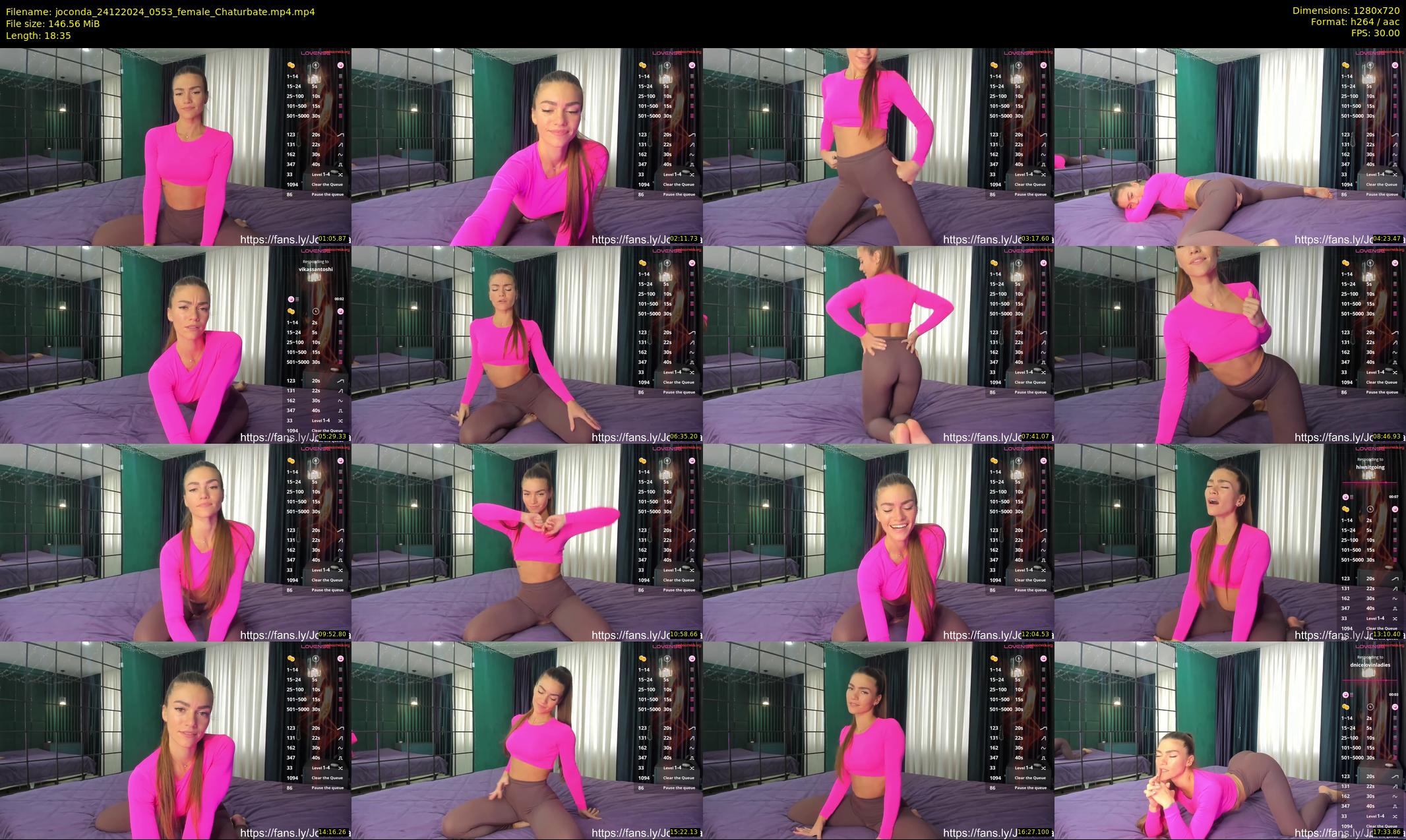 joconda — 19 minute Chaturbate female cam show recording, 720p, Dec 24, 2024