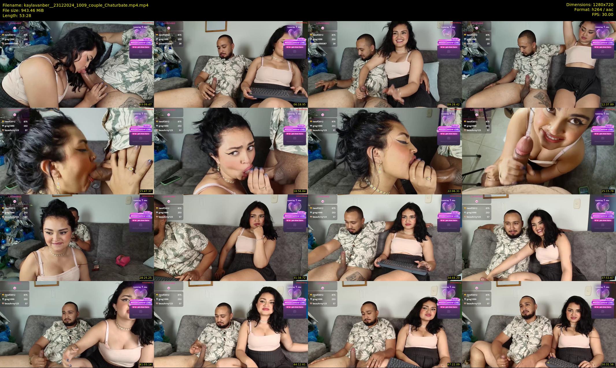 kaylavanber_ — 54 minute Chaturbate couple cam show recording, 720p, Dec 23, 2024