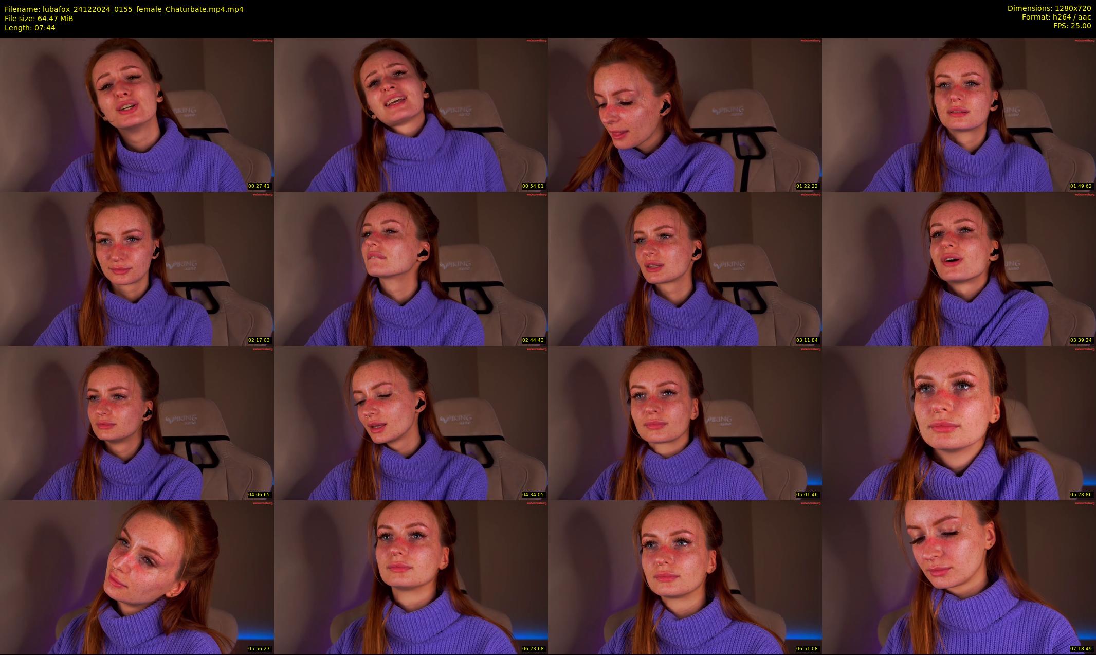 lubafox — 8 minute Chaturbate female cam show recording, 720p, Dec 24, 2024