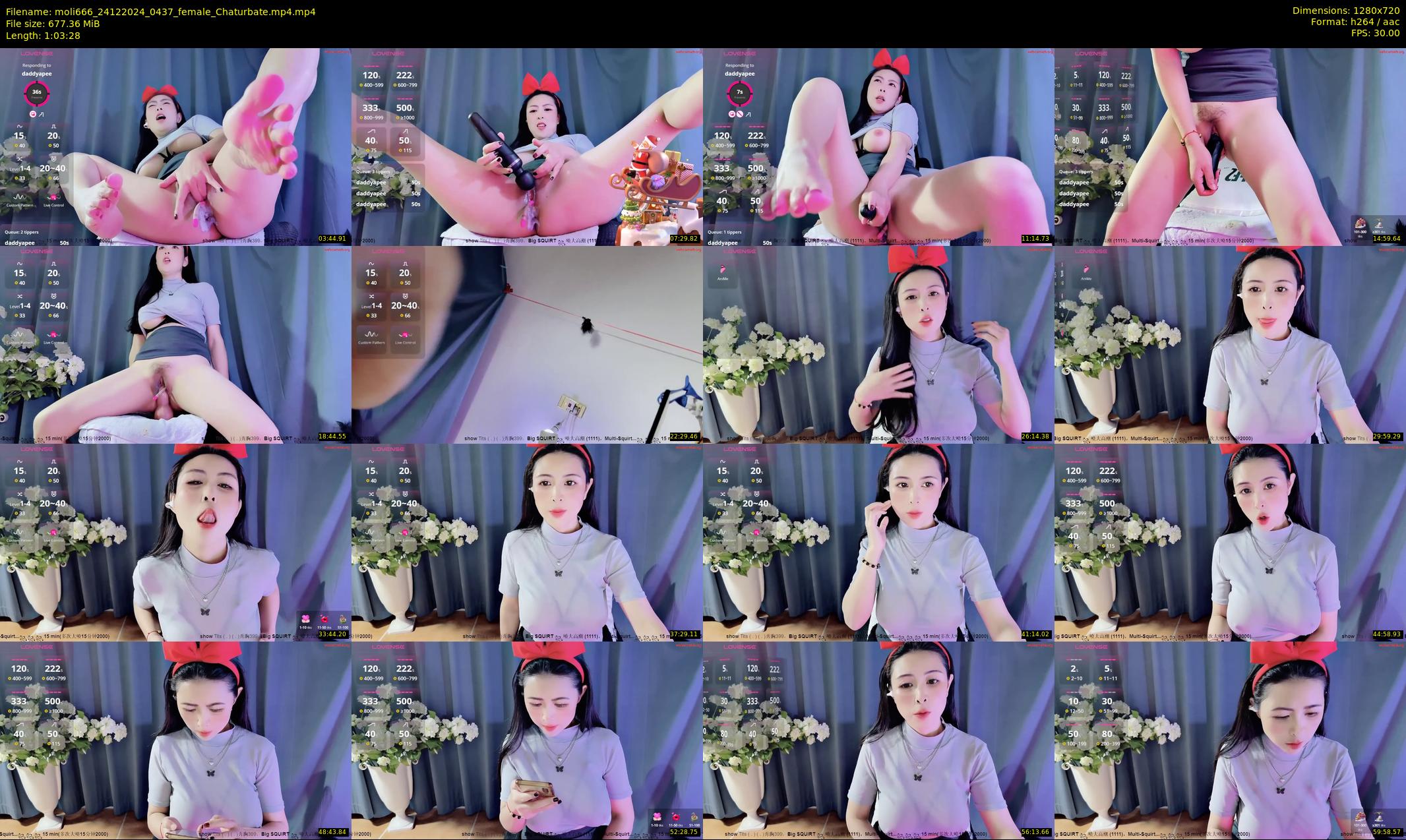 moli666 — 64 minute Chaturbate female cam show recording, 720p, Dec 24, 2024