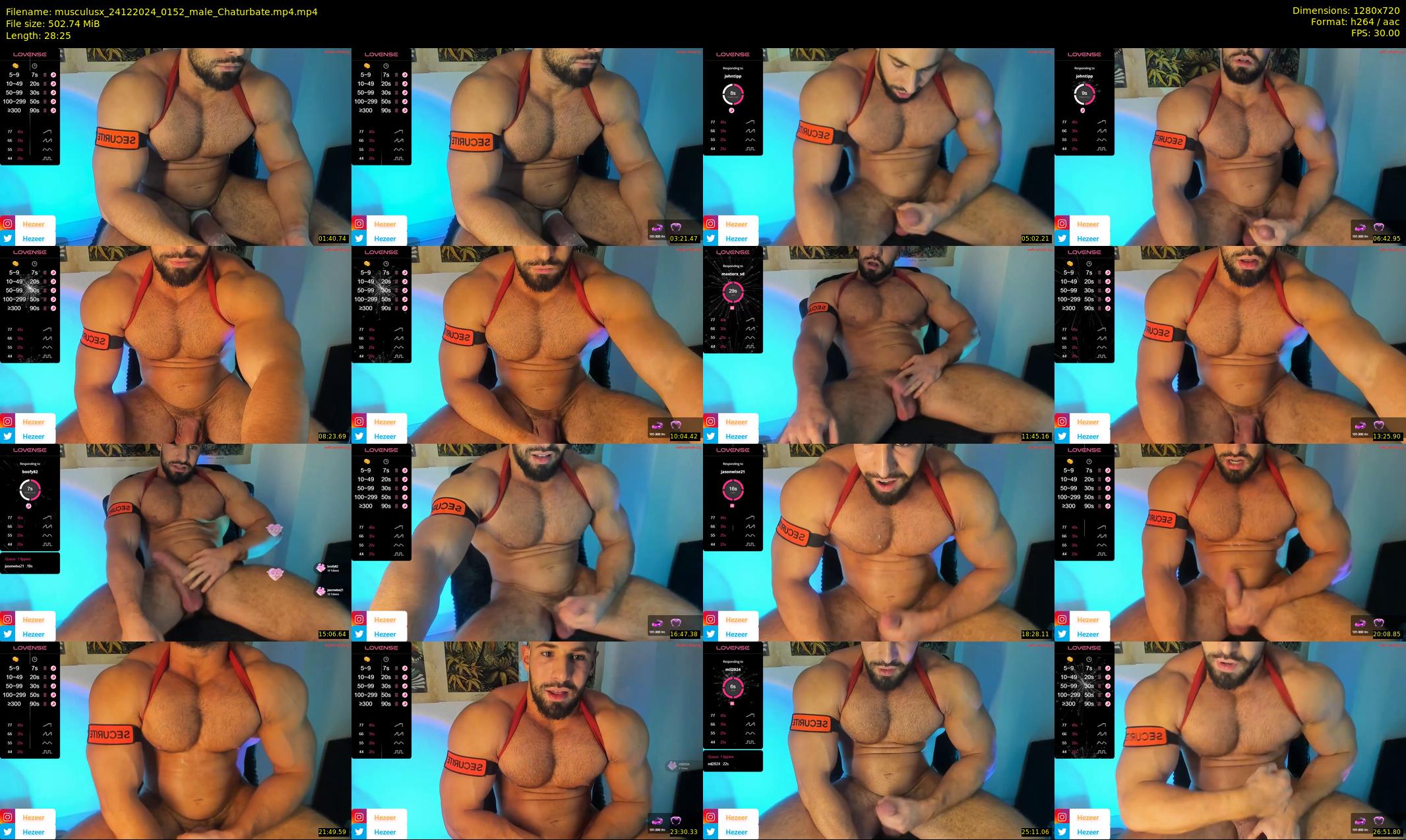 musculusx — 29 minute Chaturbate male cam show recording, 720p, Dec 24, 2024