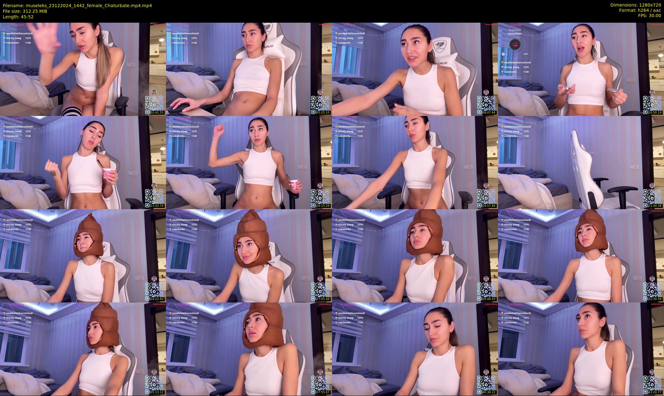 museleks — 46 minute Chaturbate female cam show recording, 720p, Dec 23, 2024