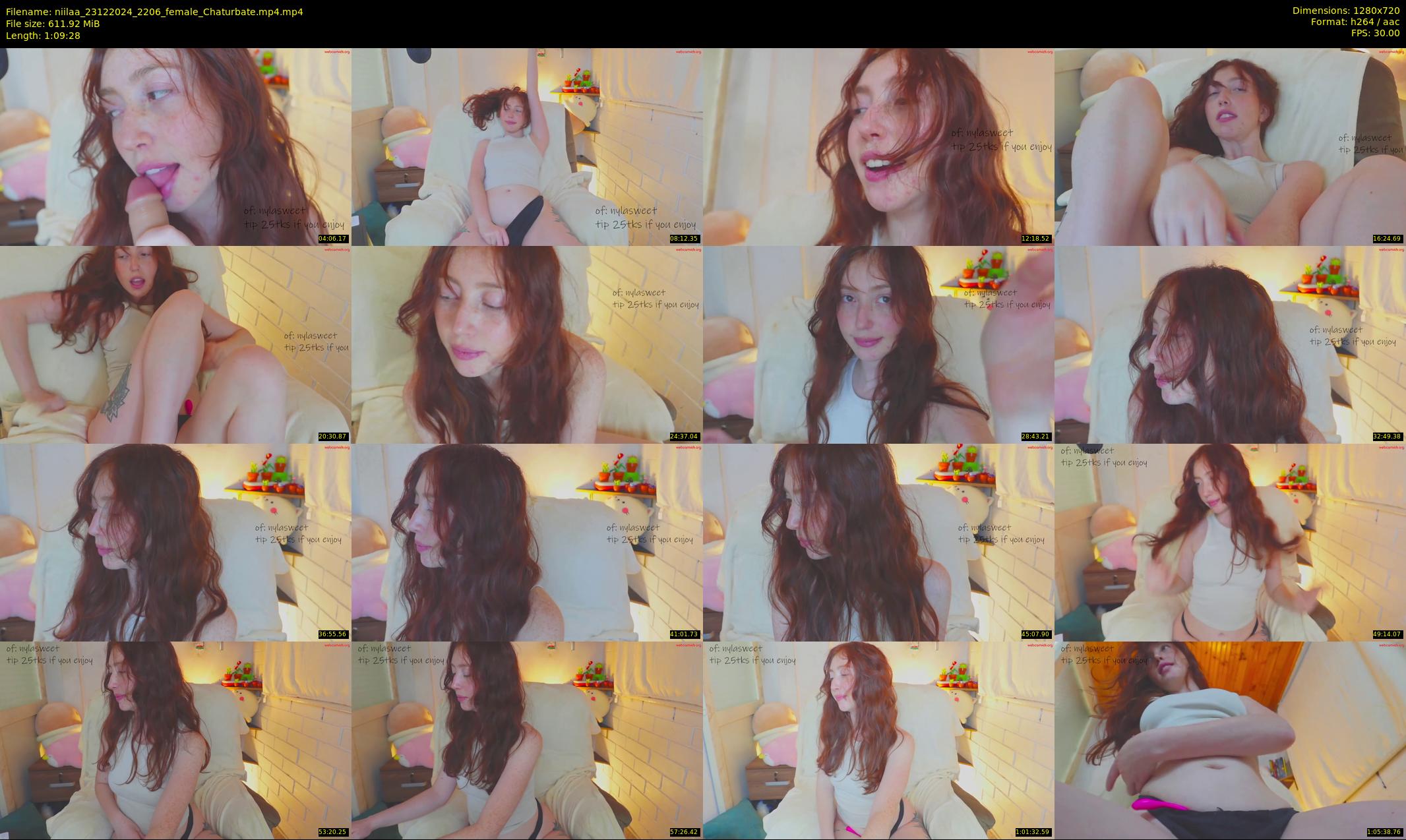 niilaa — 70 minute Chaturbate female cam show recording, 720p, Dec 23, 2024