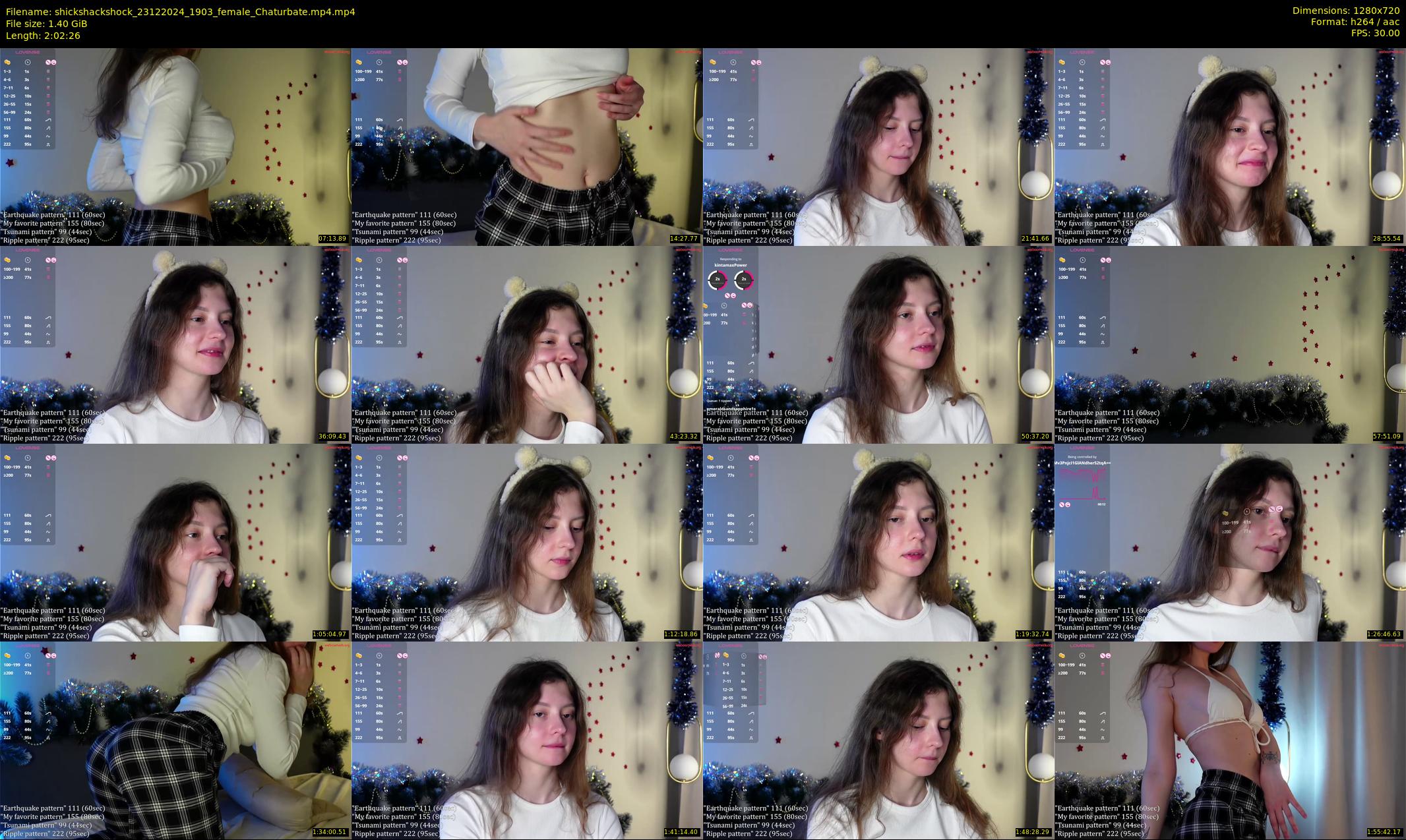 shickshackshock — 123 minute Chaturbate female cam show recording, 720p, Dec 23, 2024