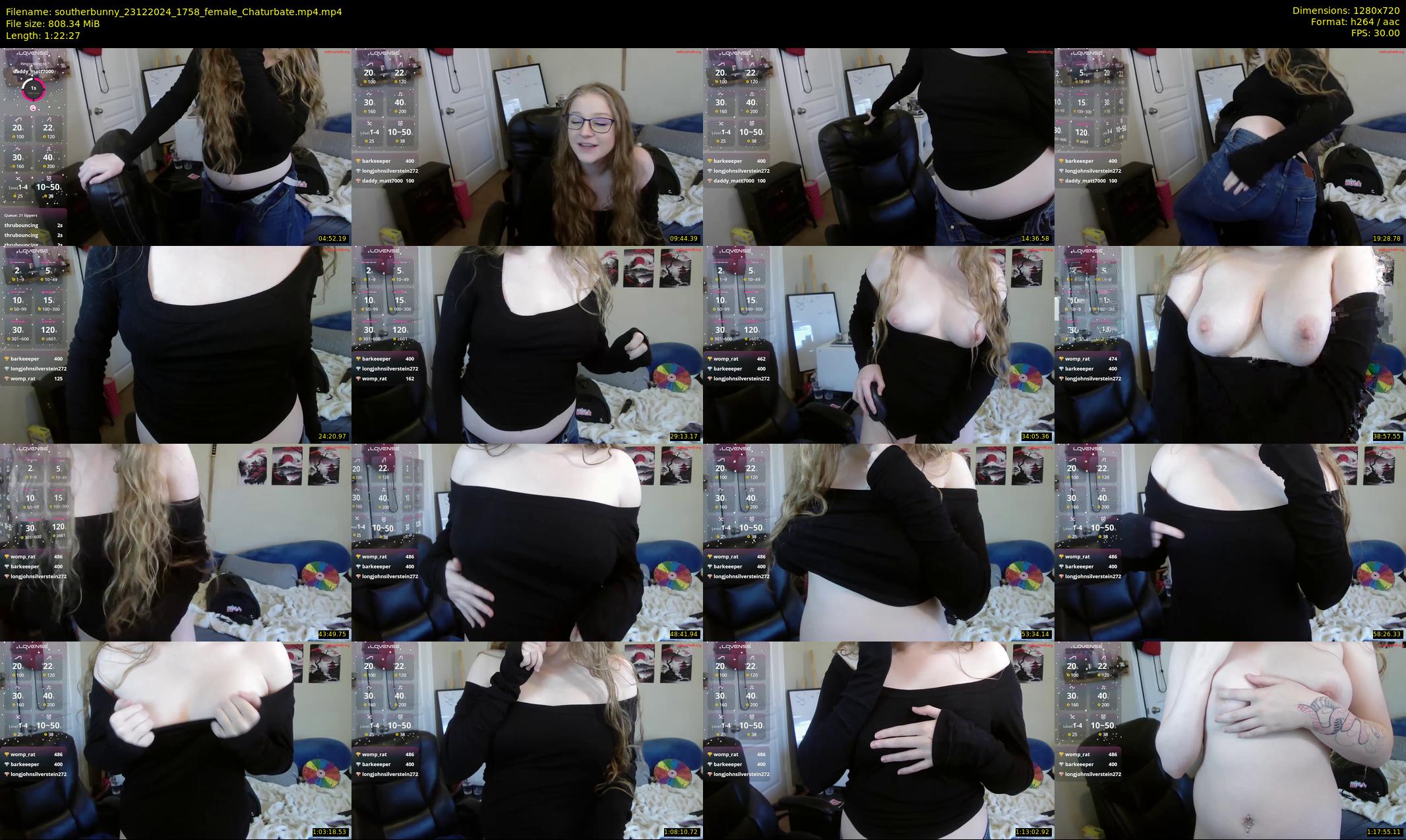 southerbunny — 83 minute Chaturbate female cam show recording, 720p, Dec 23, 2024