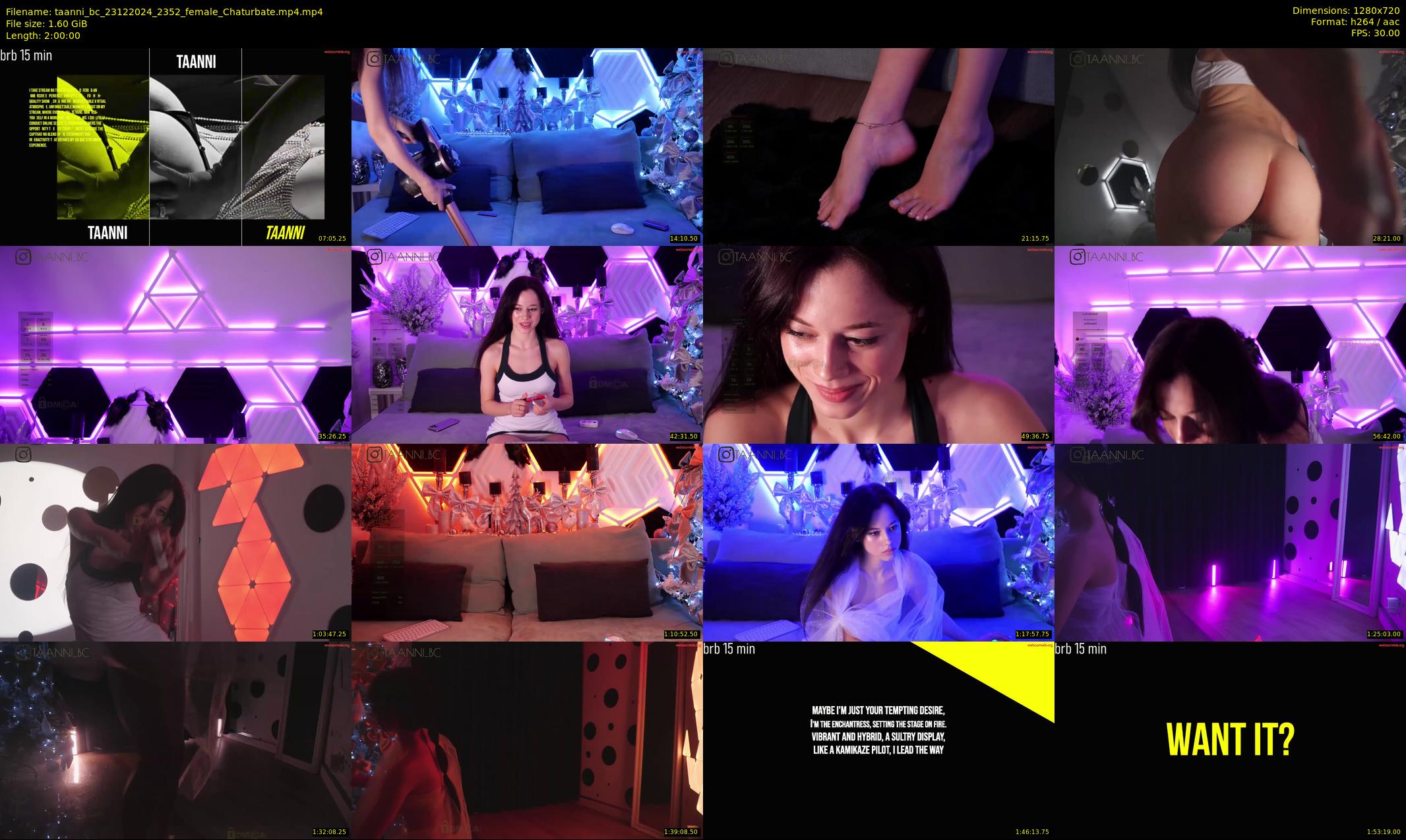 taanni_bc — 120 minute Chaturbate female cam show recording, 720p, Dec 23, 2024