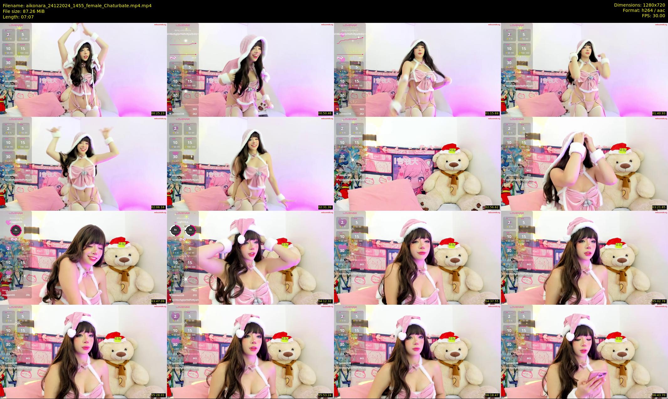 aikonara — 8 minute Chaturbate female cam show recording, 720p, Dec 24, 2024