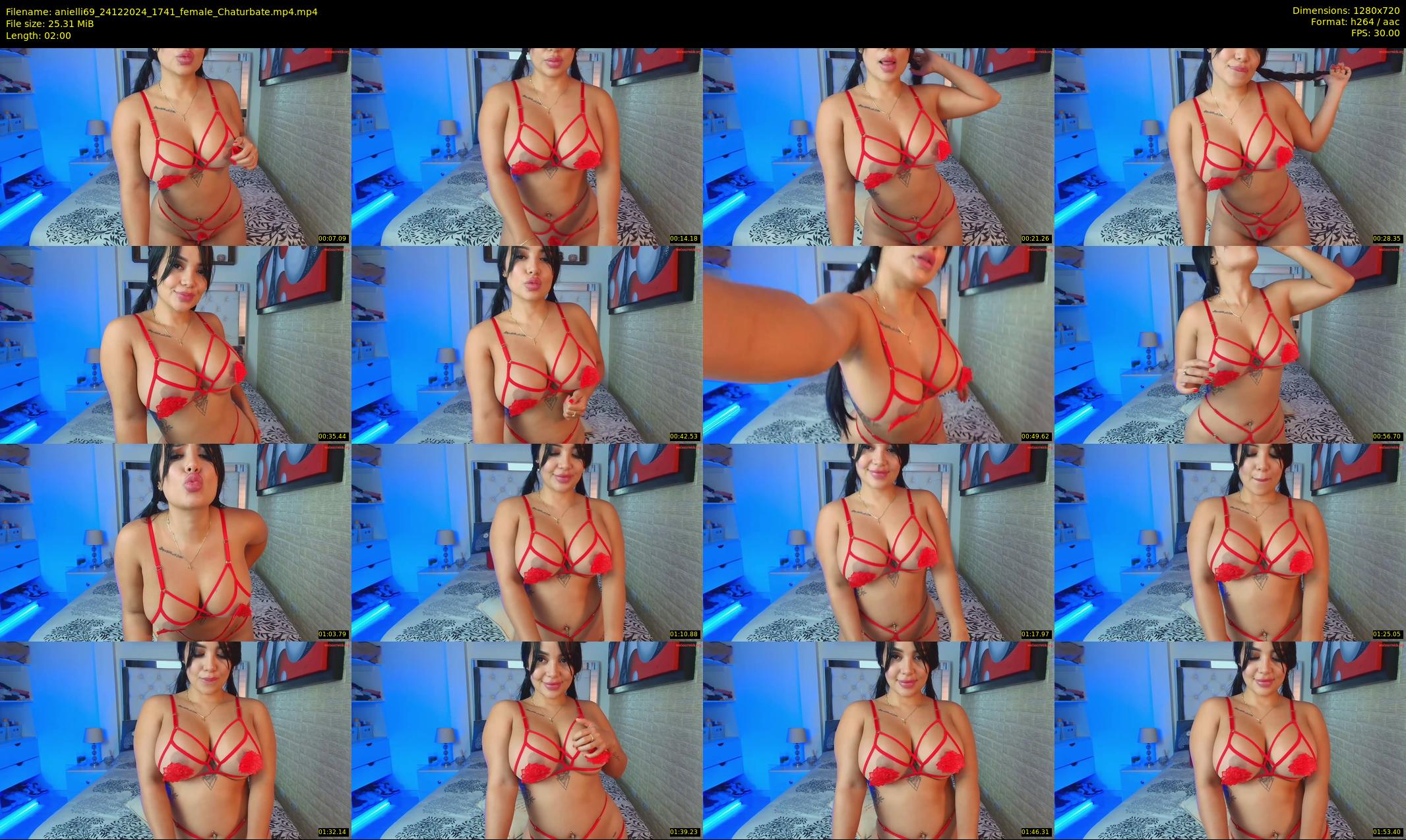 anielli69 — 2 minute Chaturbate female cam show recording, 720p, Dec 24, 2024