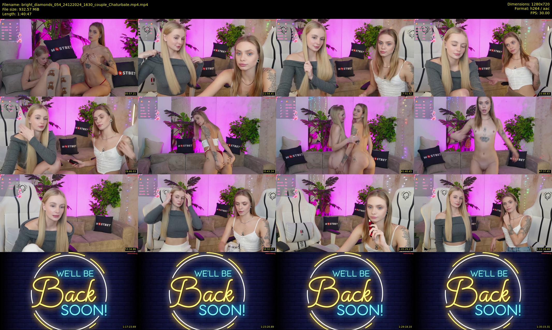 bright_diamonds_054 — 101 minute Chaturbate couple cam show recording, 720p, Dec 24, 2024