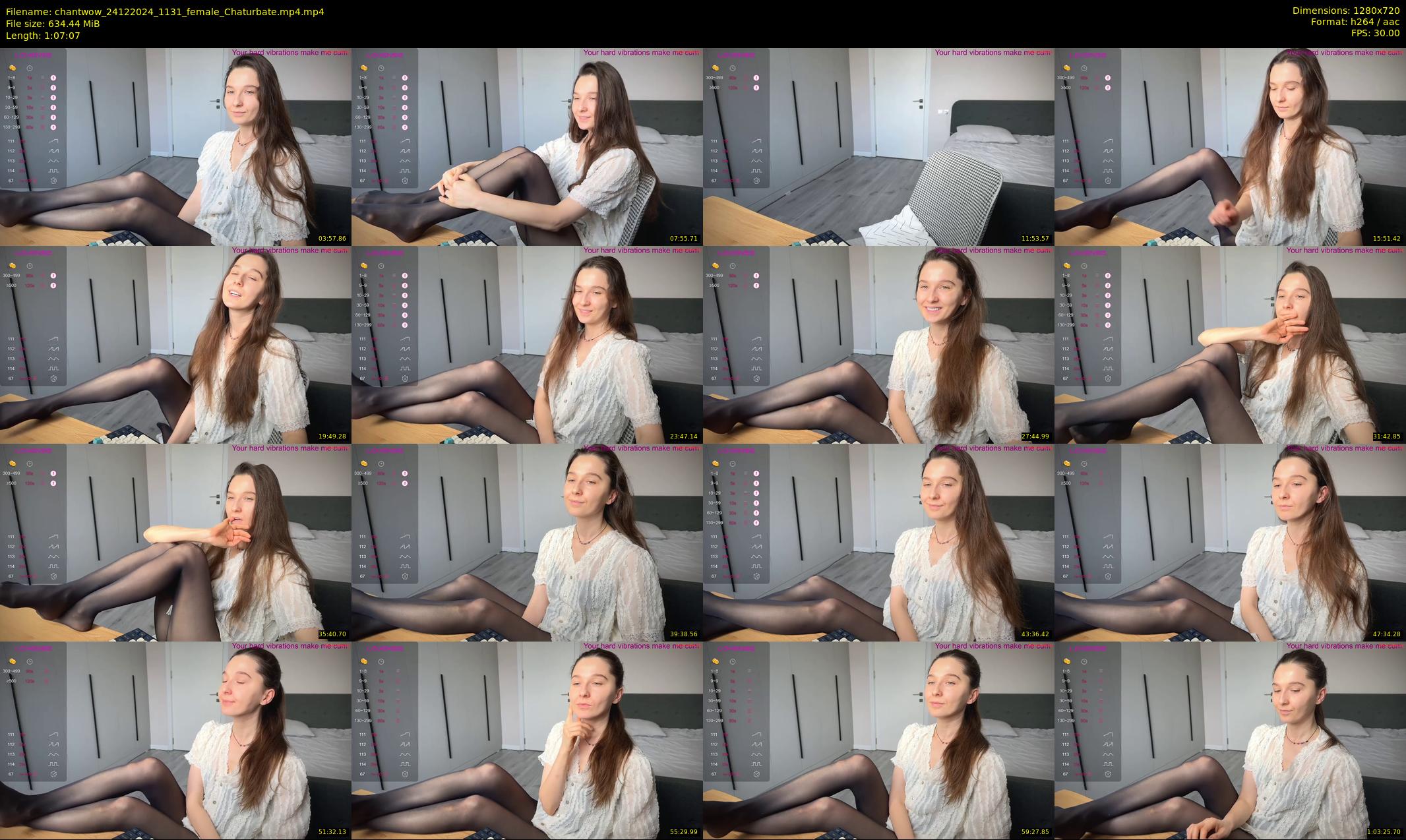 chantwow — 68 minute Chaturbate female cam show recording, 720p, Dec 24, 2024