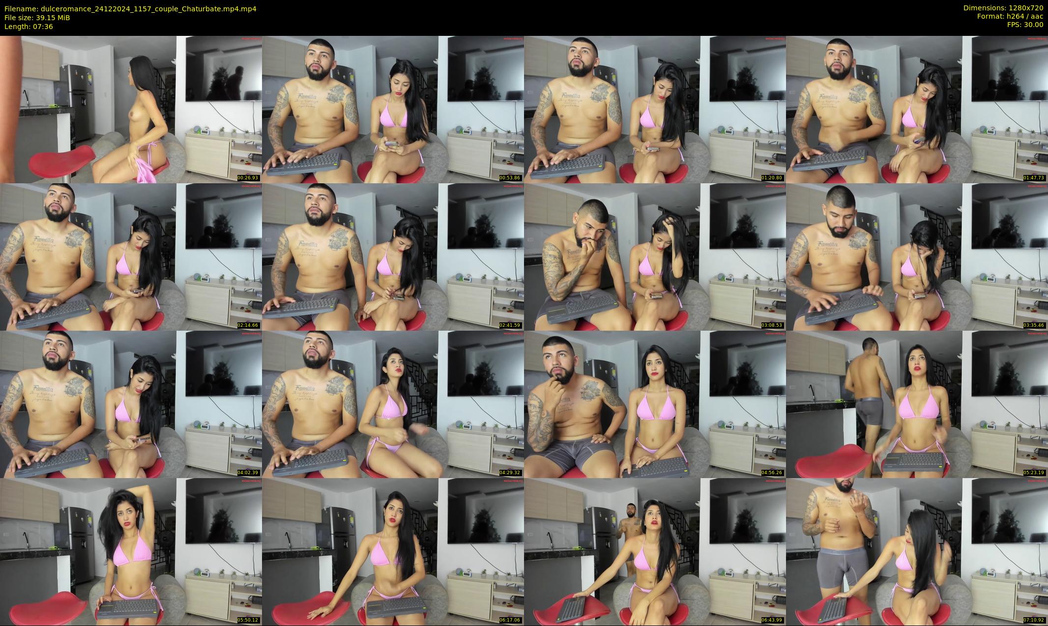 dulceromance — 8 minute Chaturbate couple cam show recording, 720p, Dec 24, 2024