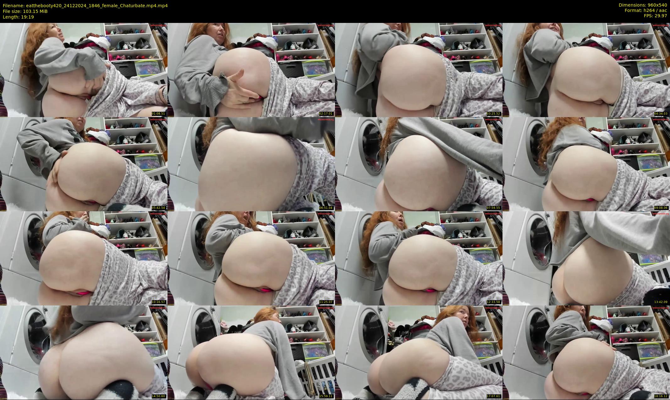 eatthebooty420 — 20 minute Chaturbate female cam show recording, 480p, Dec 24, 2024