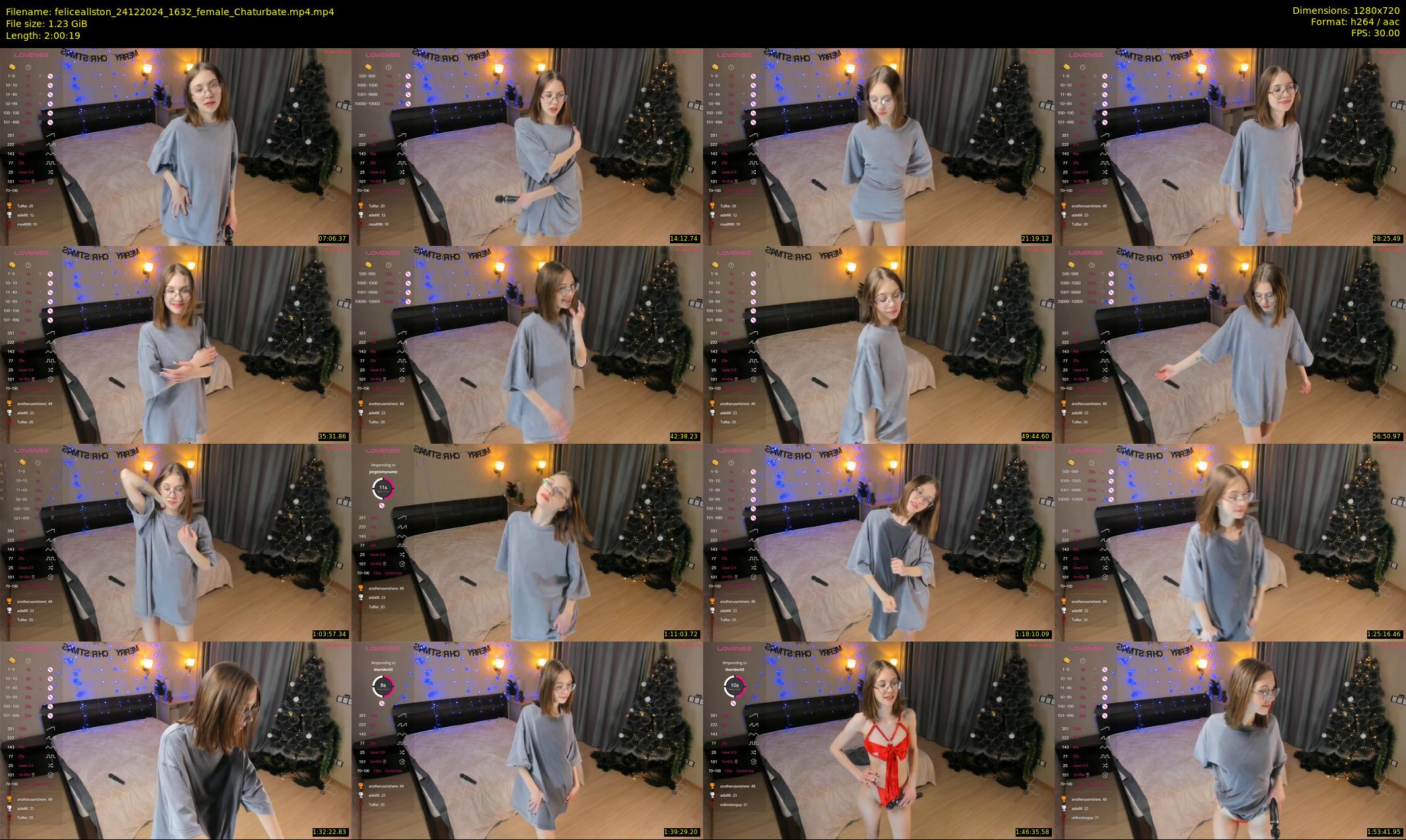 feliceallston — 121 minute Chaturbate female cam show recording, 720p, Dec 24, 2024
