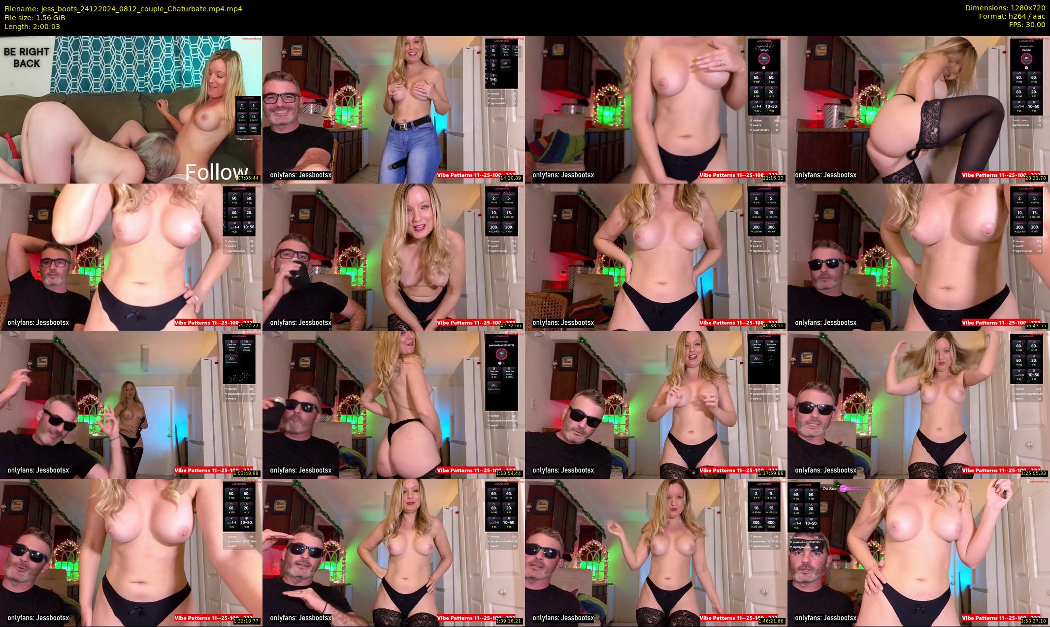 jess_boots — 121 minute Chaturbate female cam show recording, 720p, Dec 24, 2024
