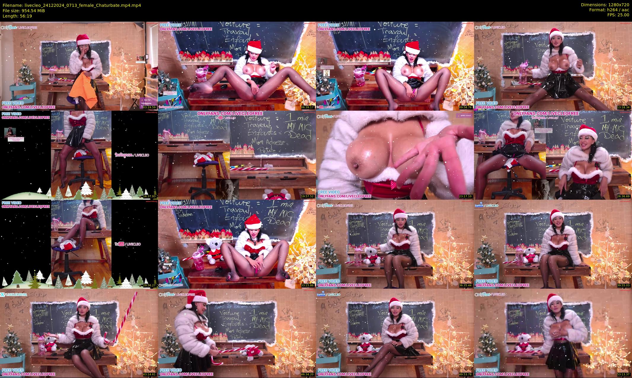 livecleo — 57 minute Chaturbate female cam show recording, 720p, Dec 24, 2024