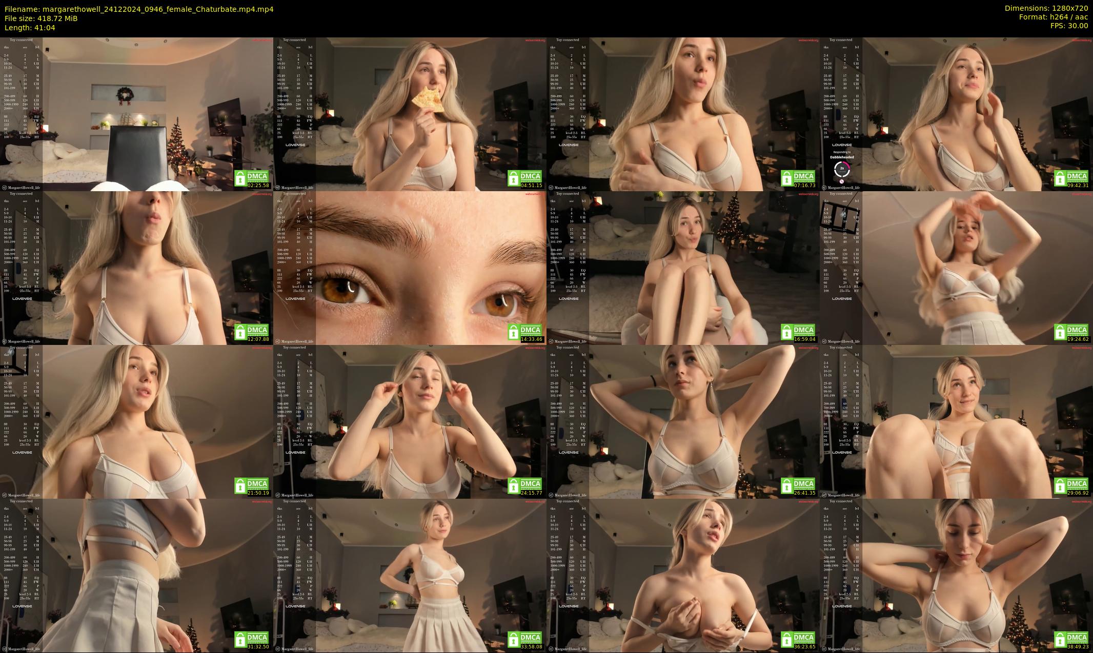 margarethowell — 42 minute Chaturbate female cam show recording, 720p, Dec 24, 2024