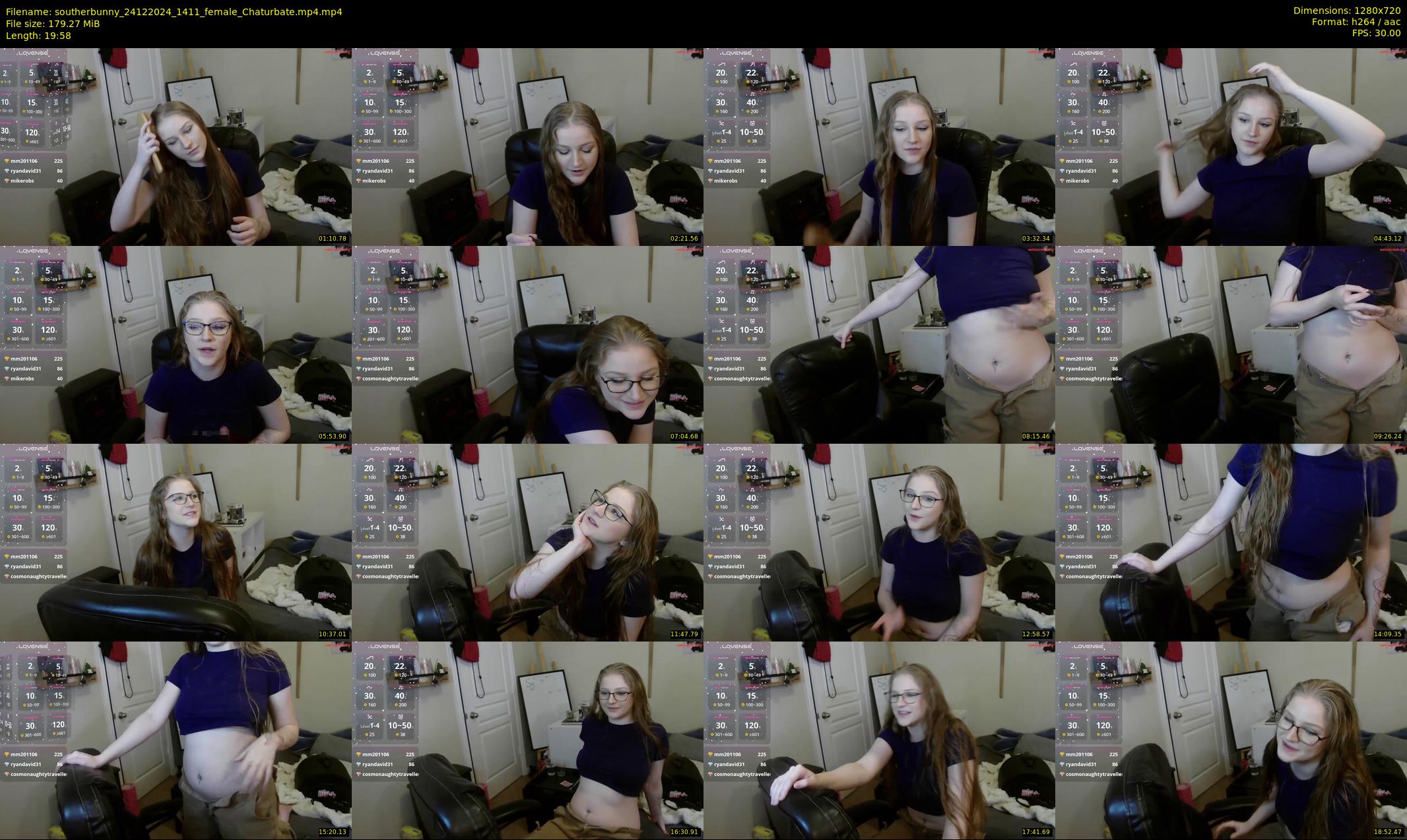 southerbunny — 20 minute Chaturbate female cam show recording, 720p, Dec 24, 2024