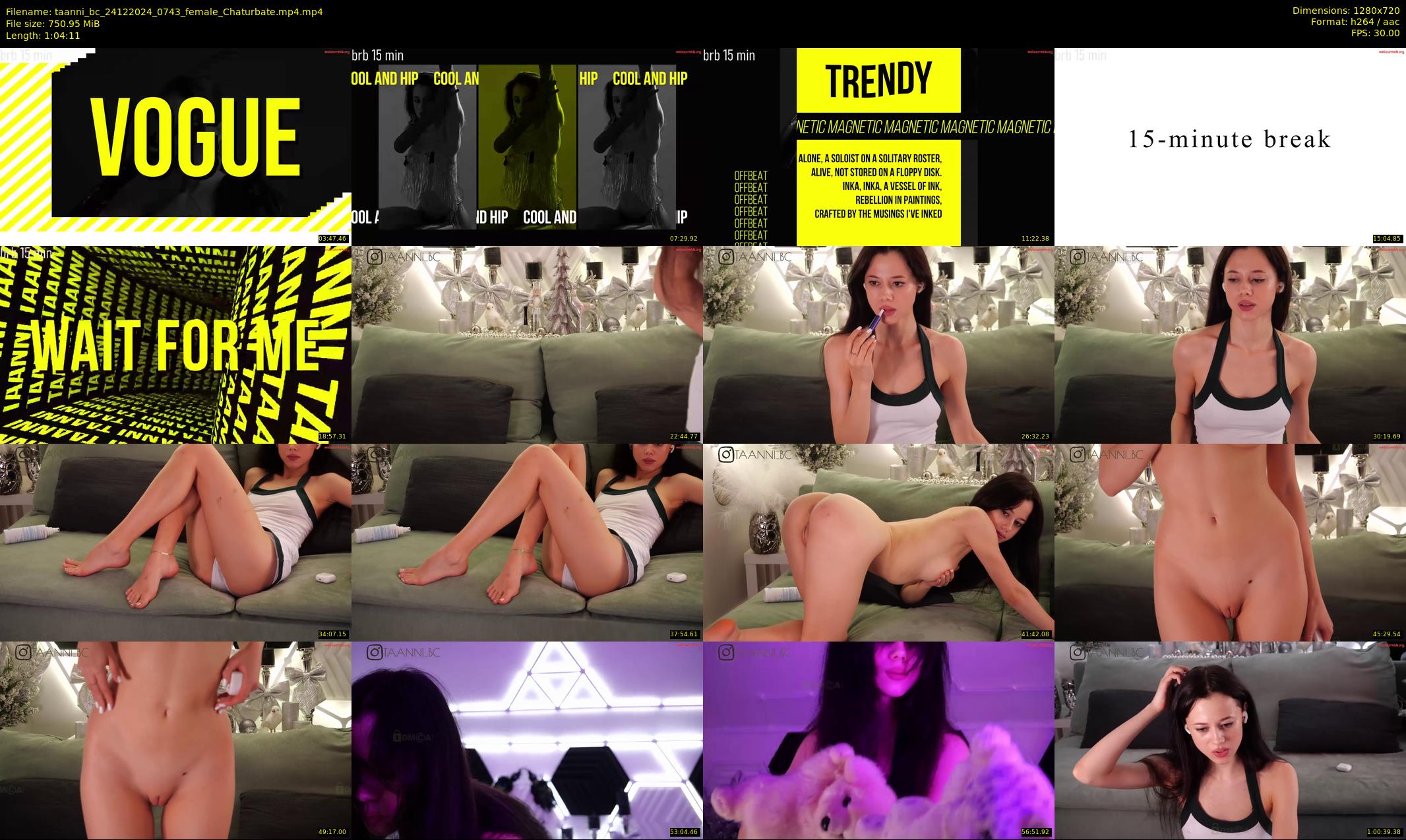 taanni_bc — 65 minute Chaturbate female cam show recording, 720p, Dec 24, 2024