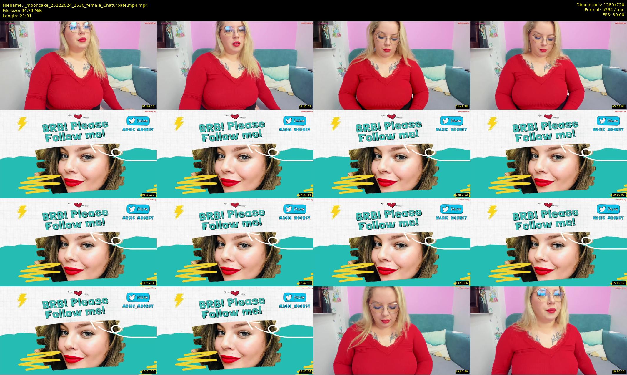 _mooncake — 22 minute Chaturbate female cam show recording, 720p, Dec 25, 2024