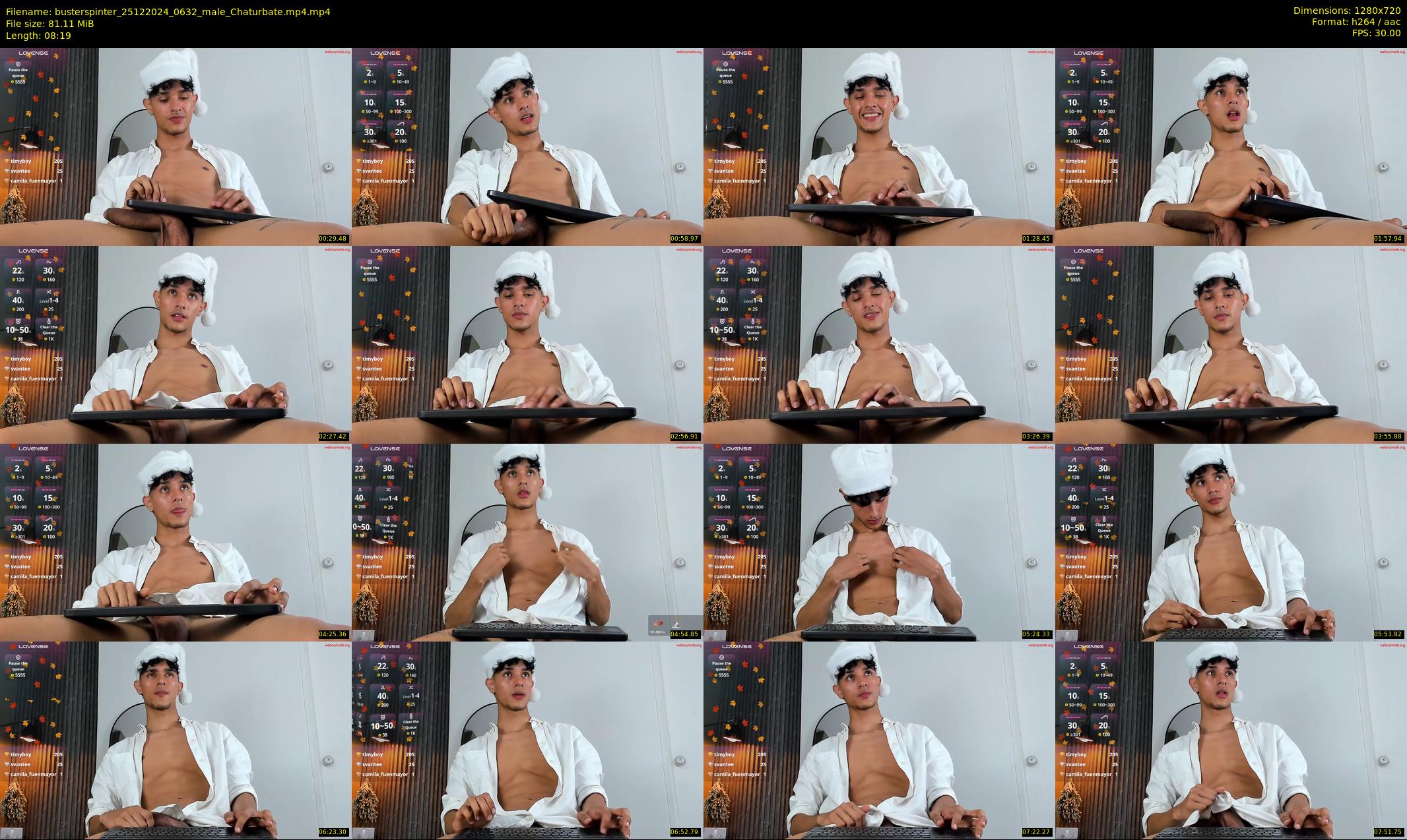 busterspinter — 9 minute Chaturbate male cam show recording, 720p, Dec 25, 2024