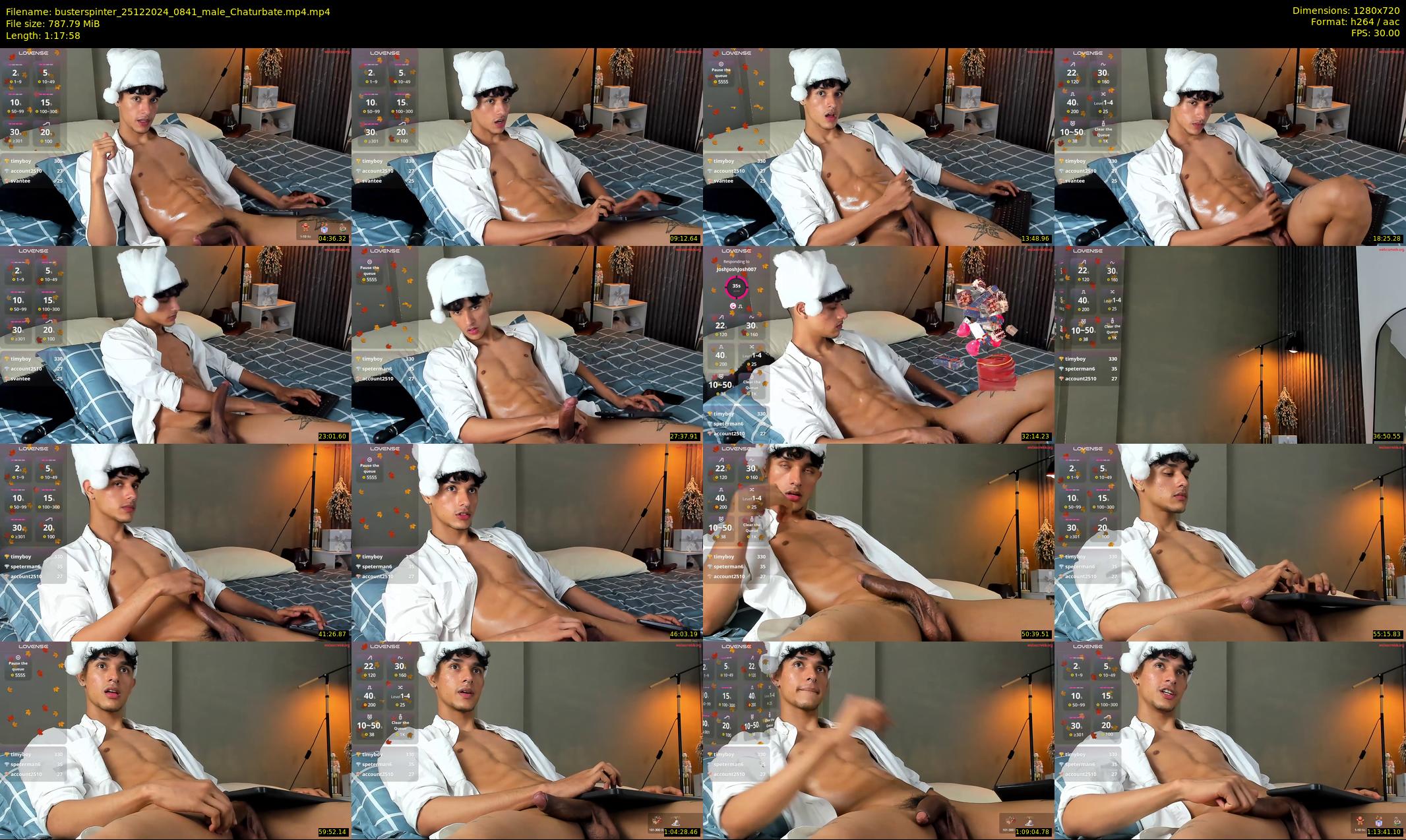 busterspinter — 78 minute Chaturbate male cam show recording, 720p, Dec 25, 2024