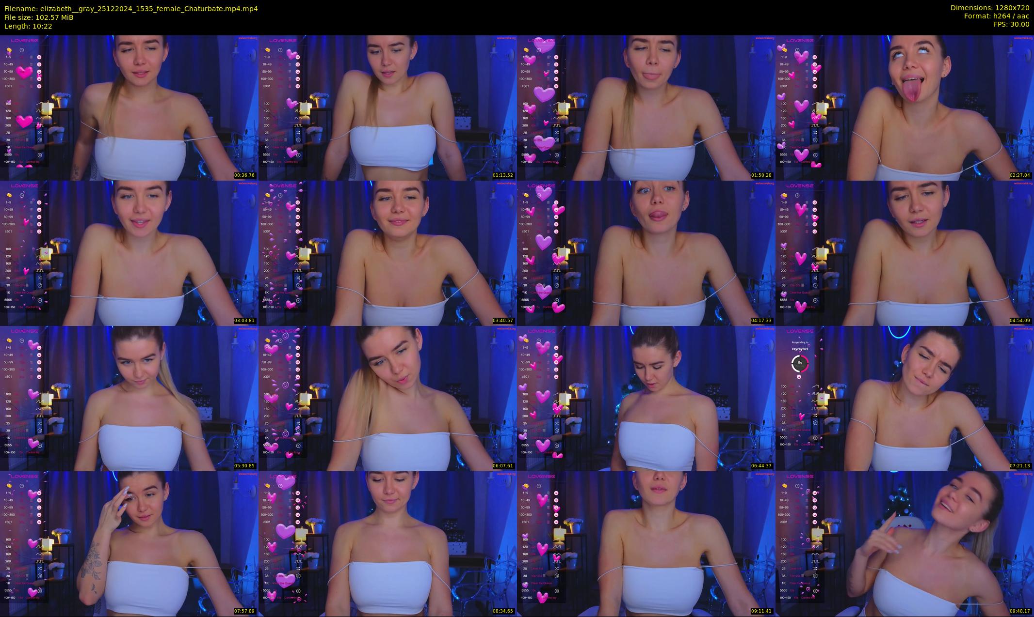 elizabeth__gray — 11 minute Chaturbate female cam show recording, 720p, Dec 25, 2024