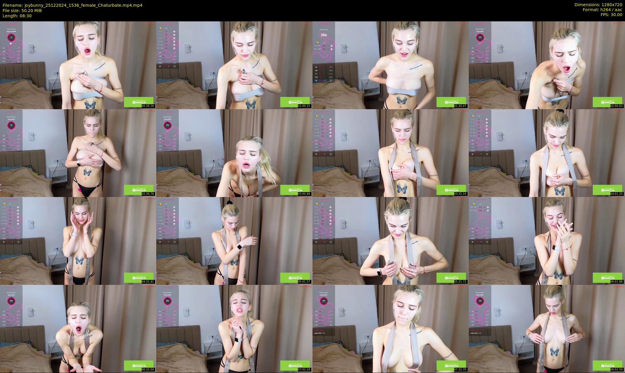 joybunny — 9 minute Chaturbate female cam show recording, 720p, Dec 25, 2024