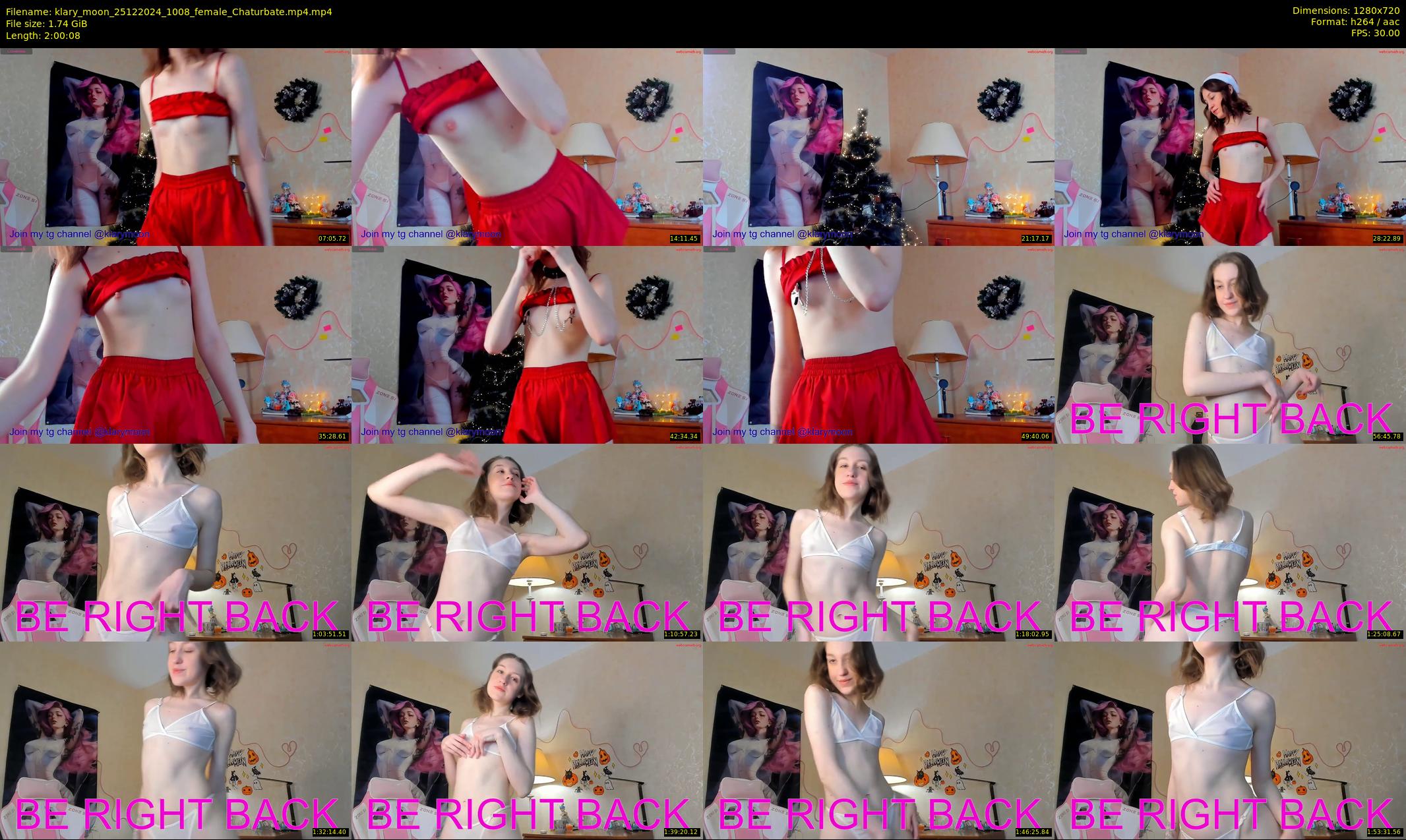 klary_moon — 121 minute Chaturbate female cam show recording, 720p, Dec 25, 2024