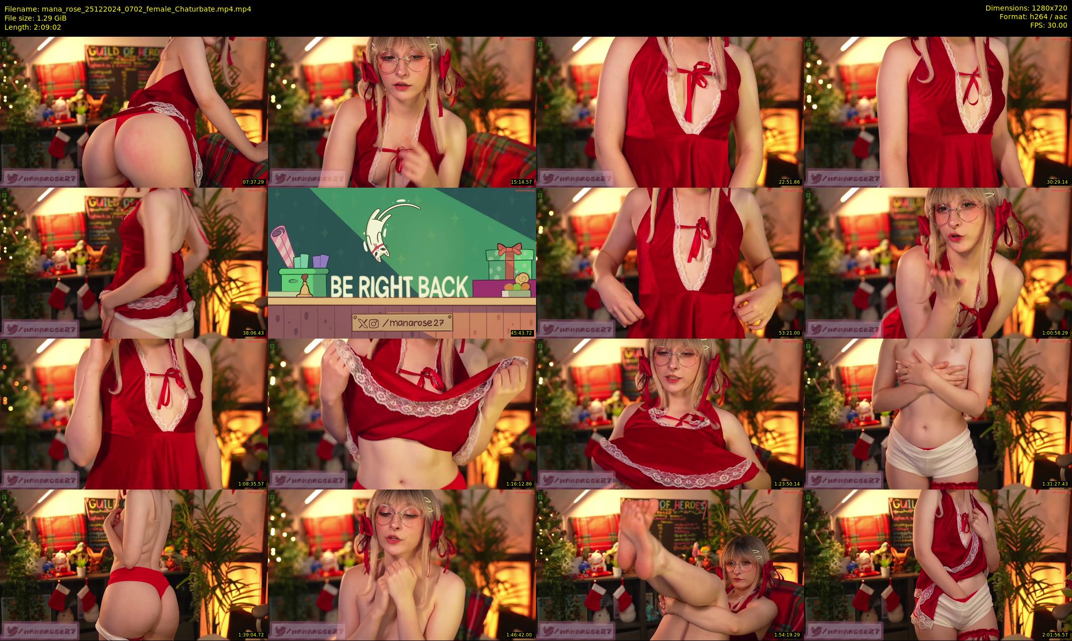 mana_rose — 130 minute Chaturbate female cam show recording, 720p, Dec 25, 2024