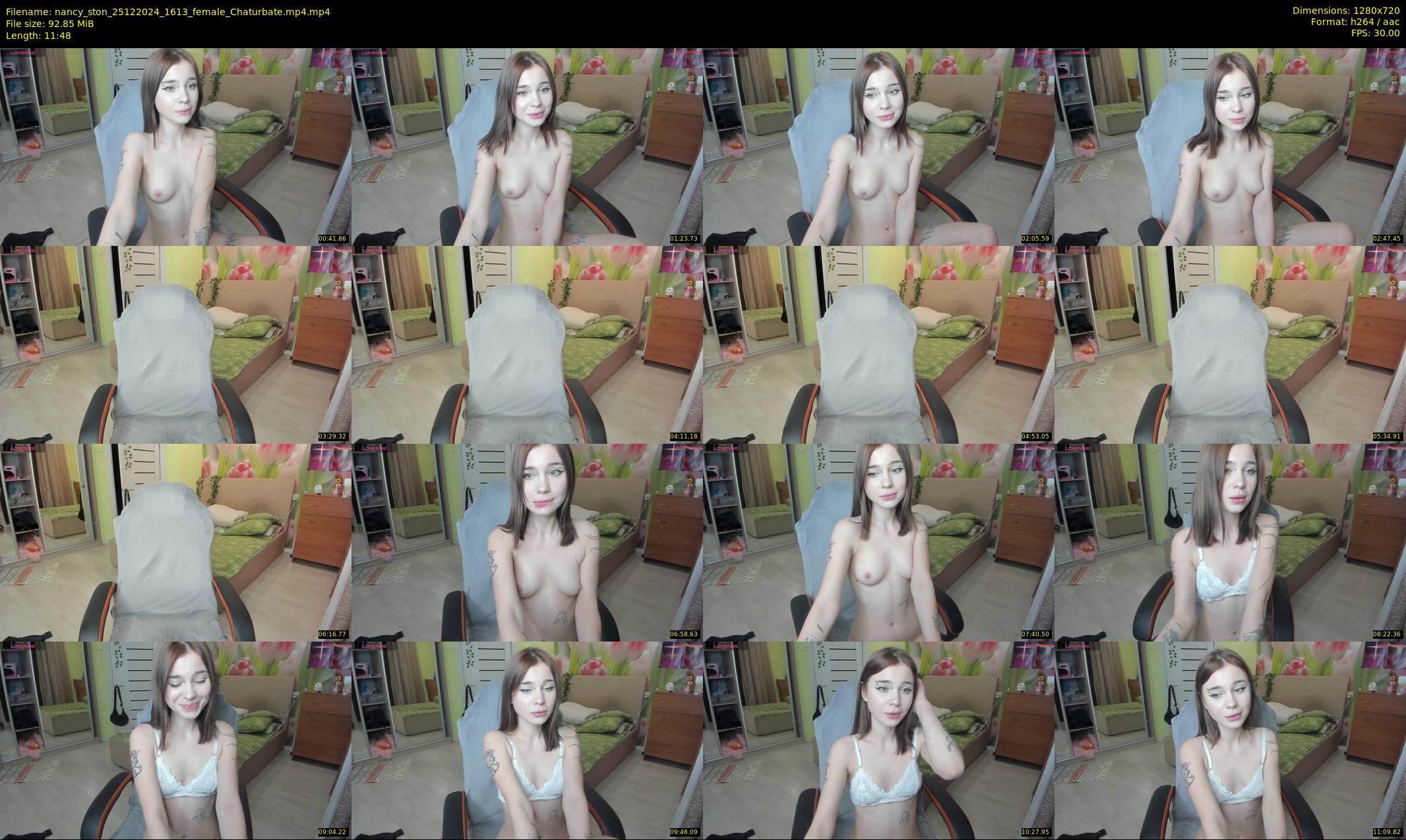 nancy_ston — 12 minute Chaturbate female cam show recording, 720p, Dec 25, 2024