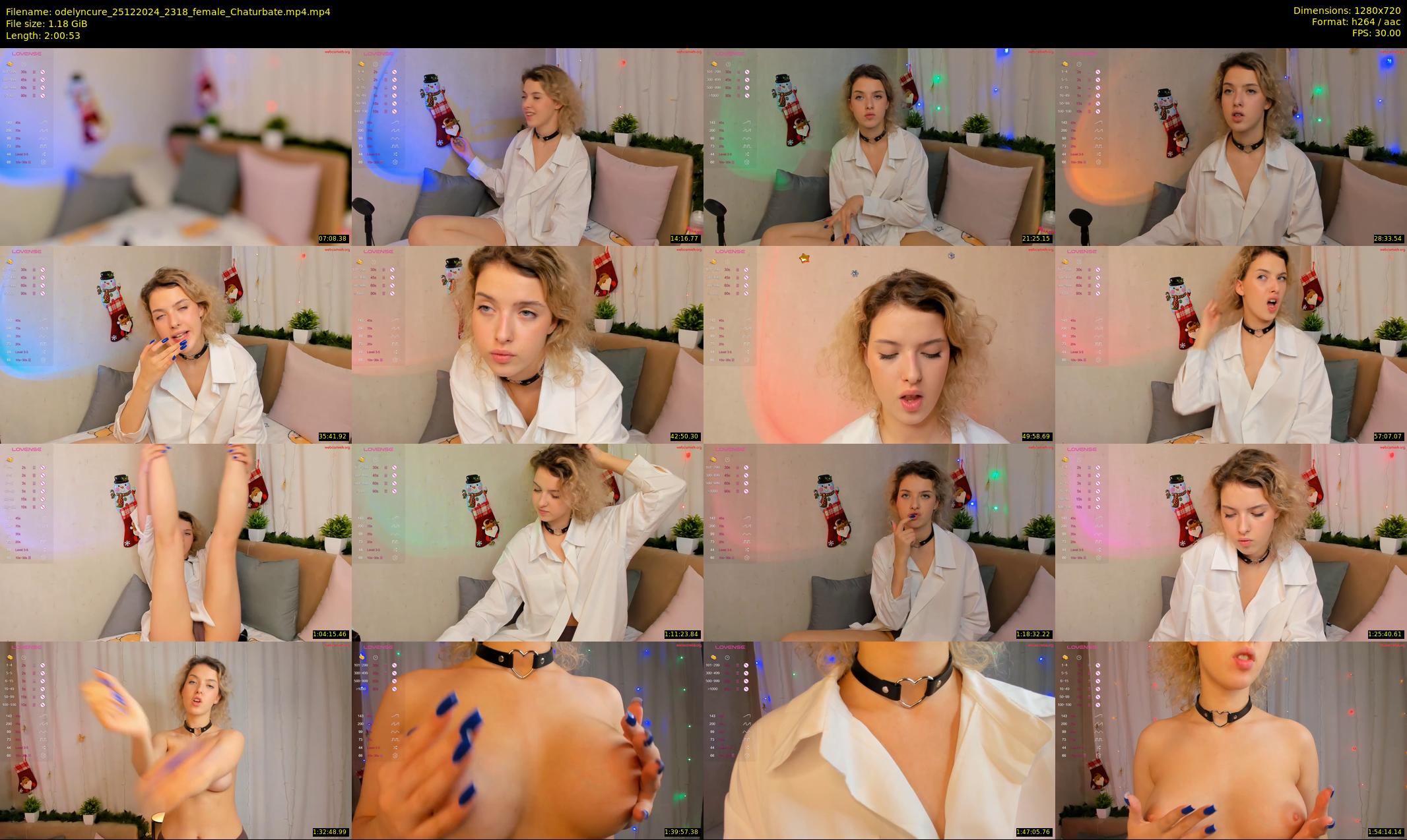 odelyncure — 121 minute Chaturbate female cam show recording, 720p, Dec 25, 2024