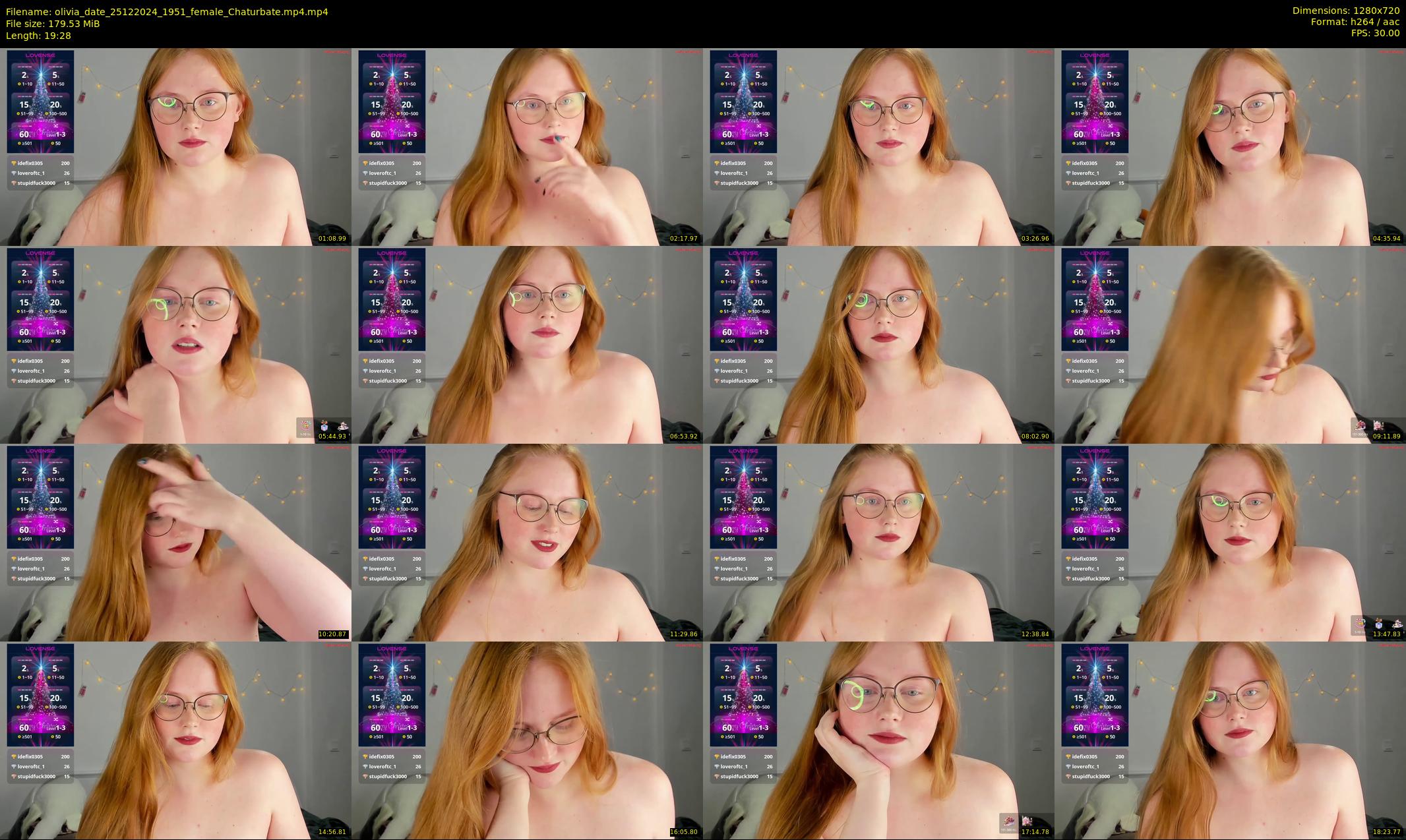 olivia_date — 20 minute Chaturbate female cam show recording, 720p, Dec 25, 2024
