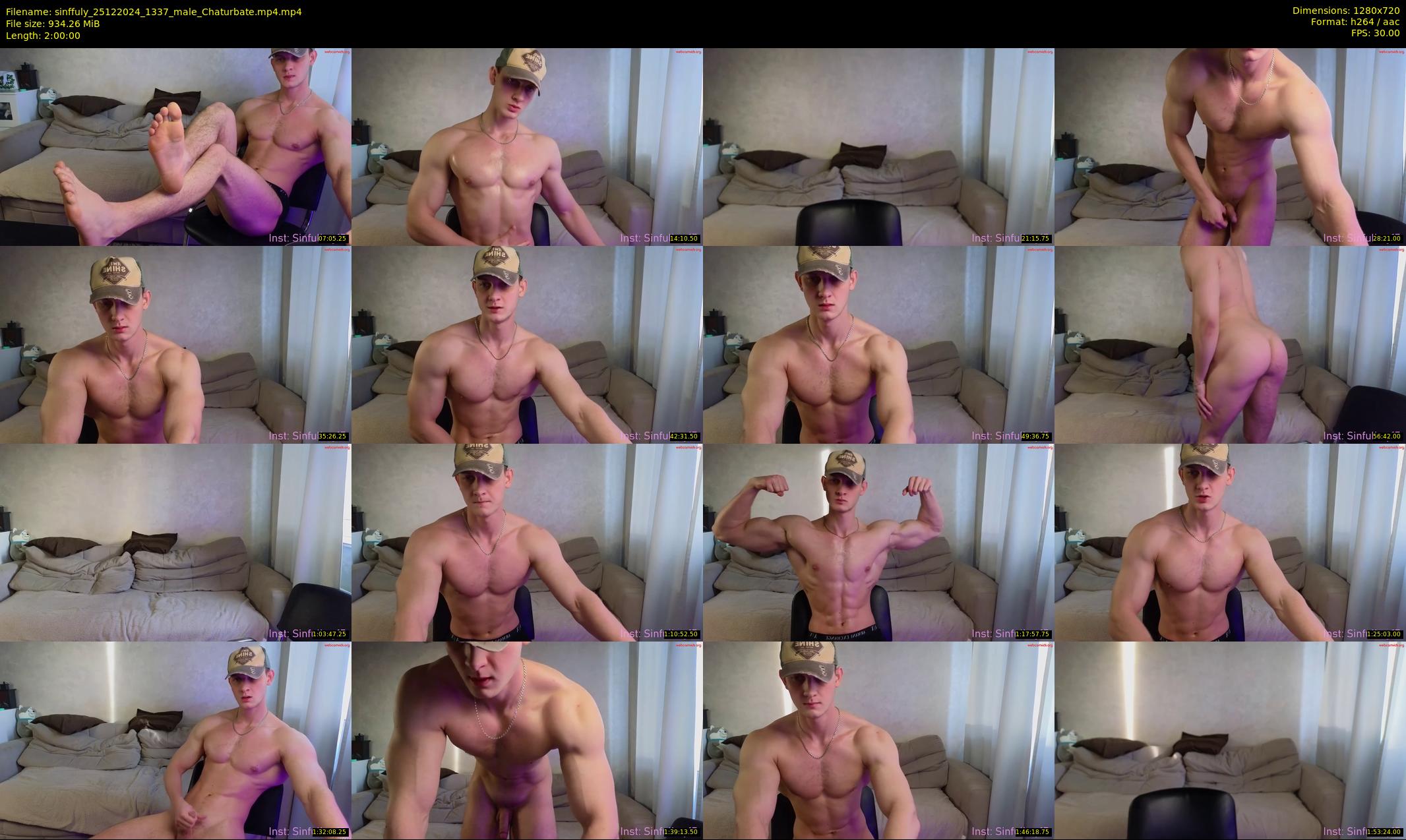 sinffuly — 120 minute Chaturbate male cam show recording, 720p, Dec 25, 2024