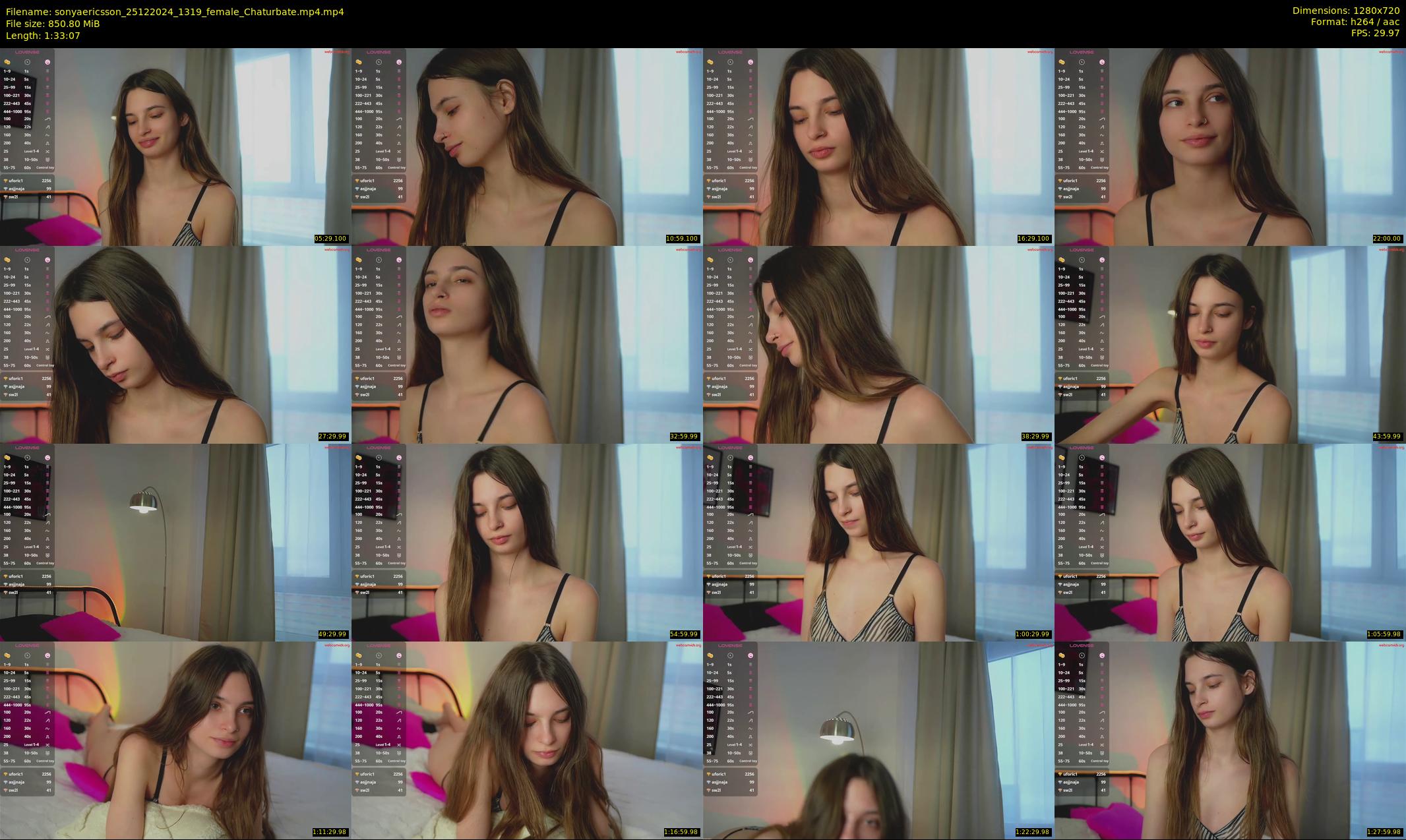 sonyaericsson — 94 minute Chaturbate female cam show recording, 720p, Dec 25, 2024