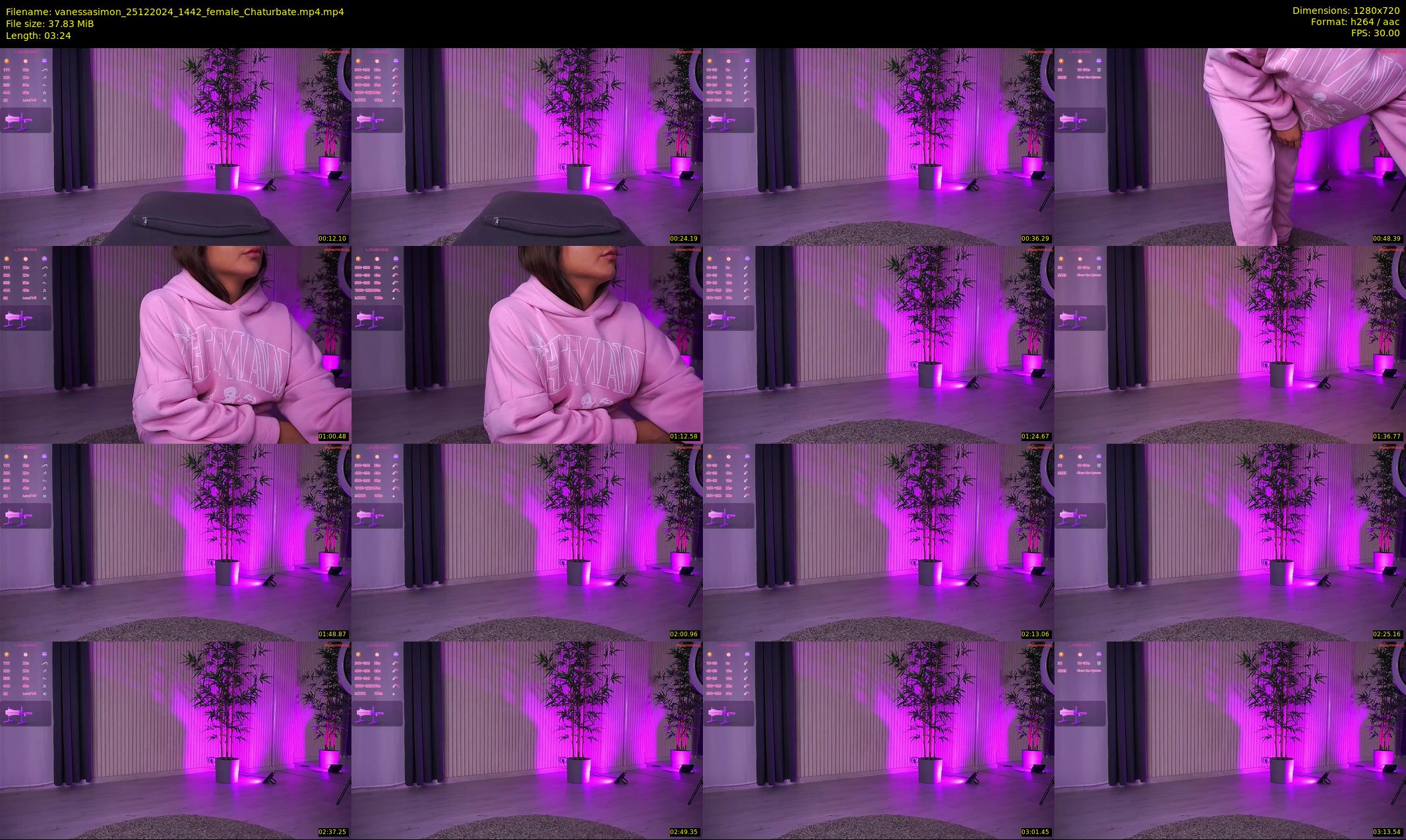 vanessasimon — 4 minute Chaturbate female cam show recording, 720p, Dec 25, 2024