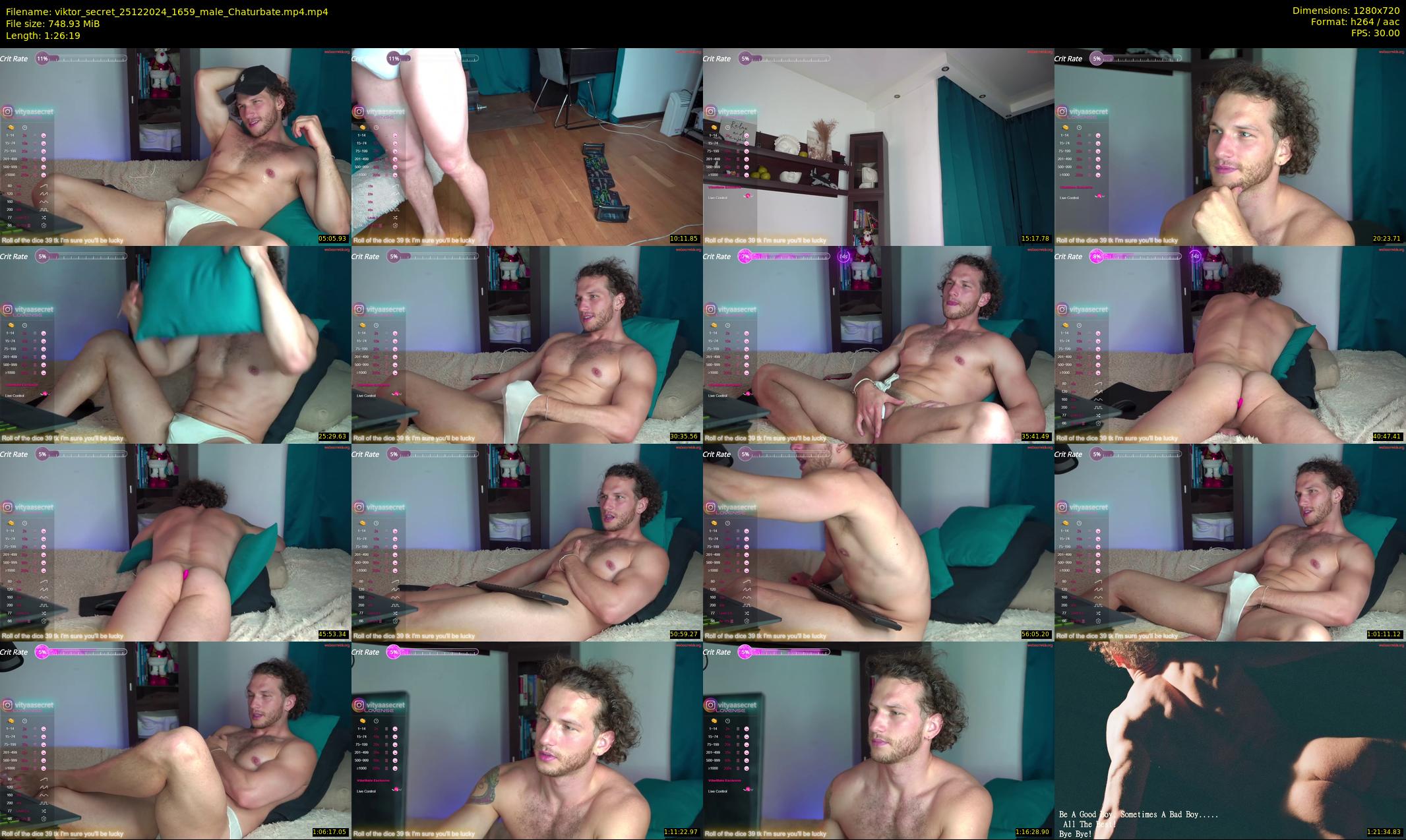 viktor_secret — 87 minute Chaturbate male cam show recording, 720p, Dec 25, 2024