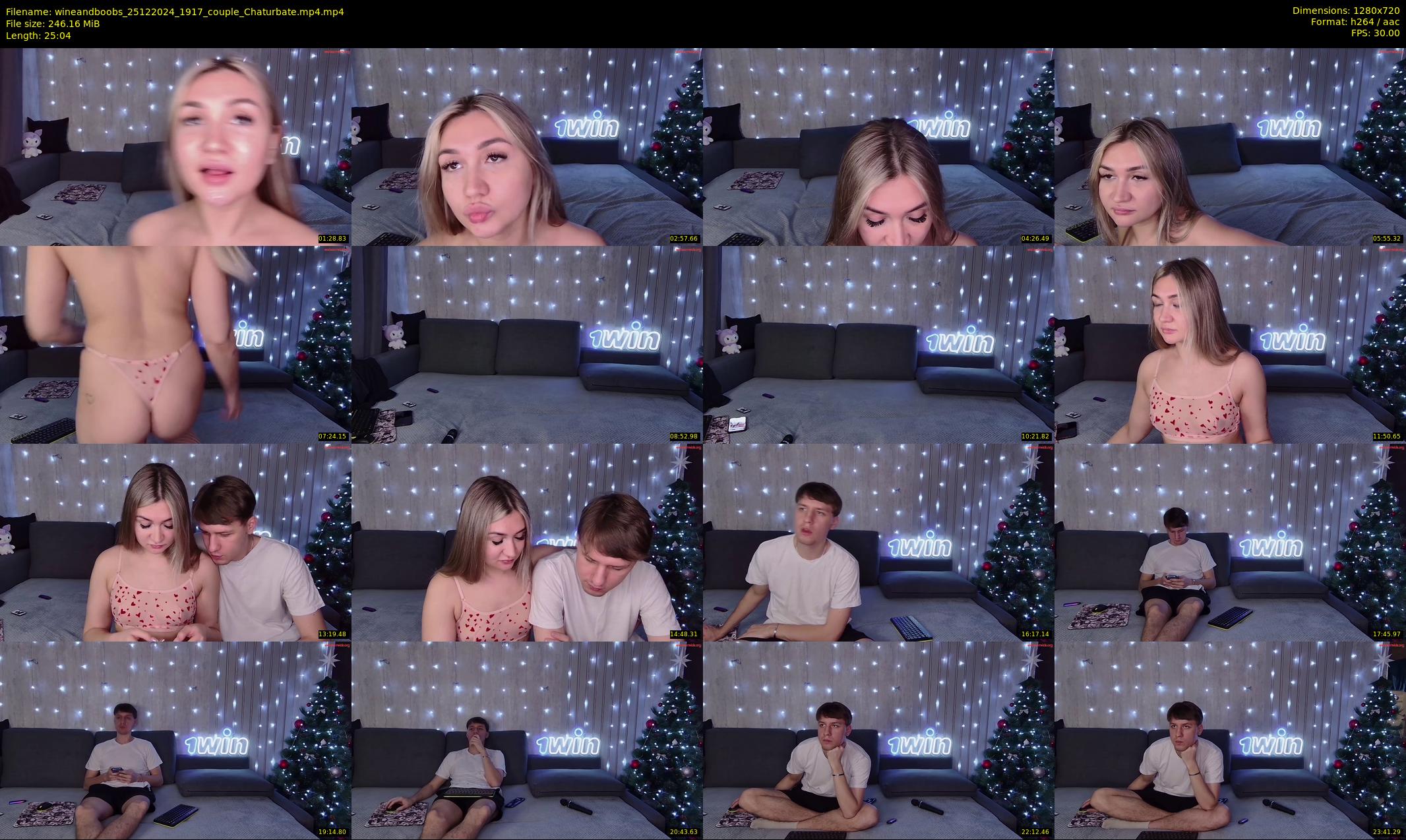 wineandboobs — 26 minute Chaturbate couple cam show recording, 720p, Dec 25, 2024