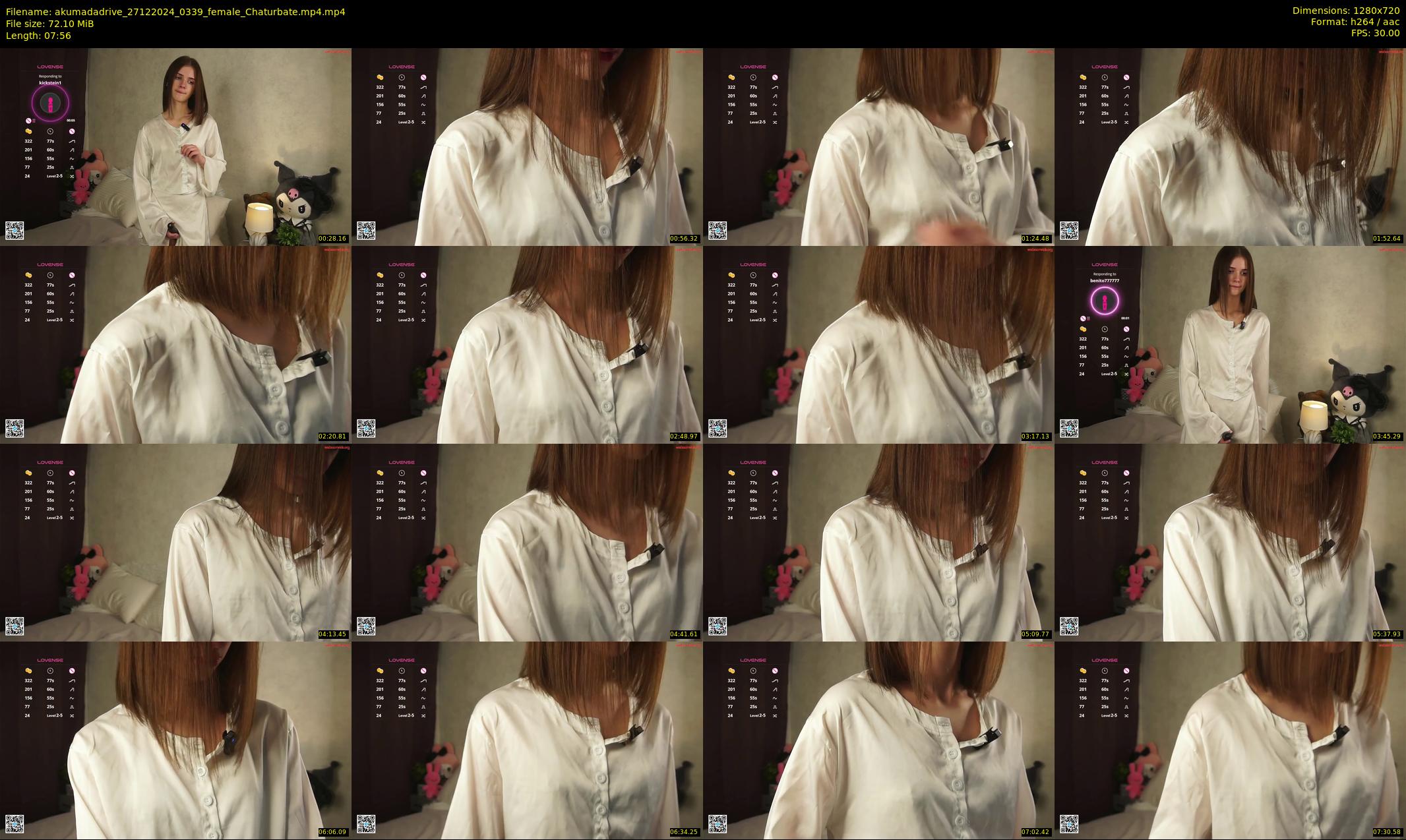akumadadrive — 8 minute Chaturbate female cam show recording, 720p, Dec 27, 2024
