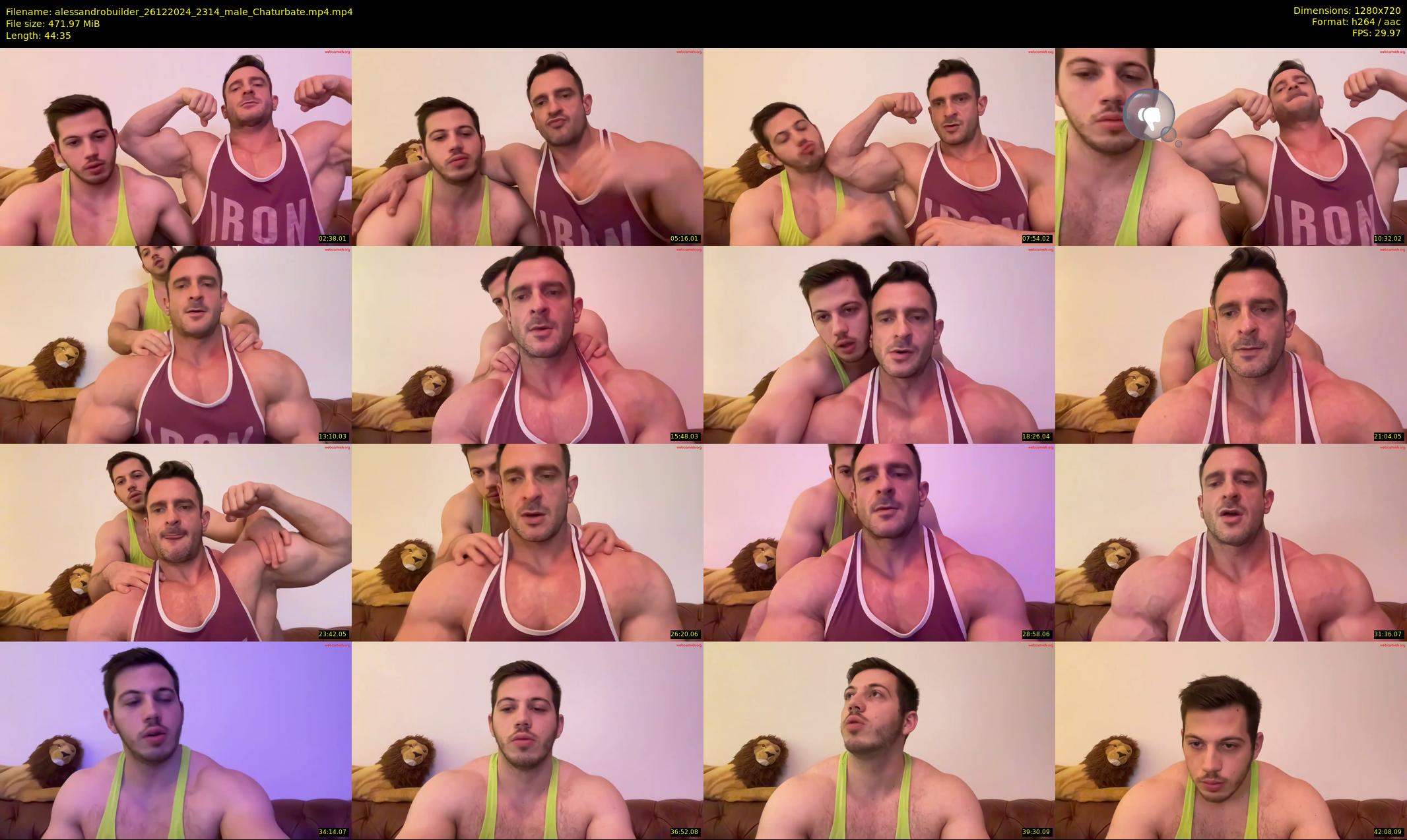 alessandrobuilder — 45 minute Chaturbate couple cam show recording, 720p, Dec 26, 2024