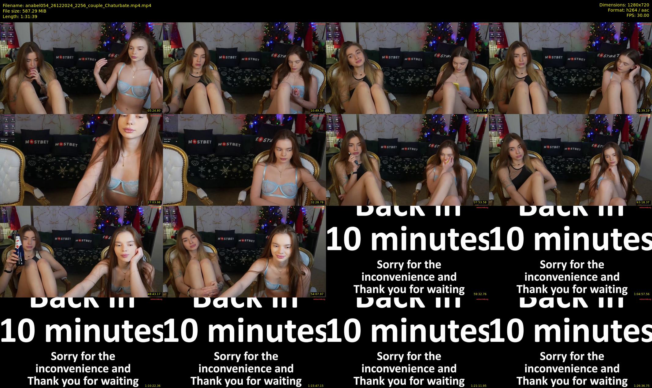 anabel054 — 92 minute Chaturbate female cam show recording, 720p, Dec 26, 2024